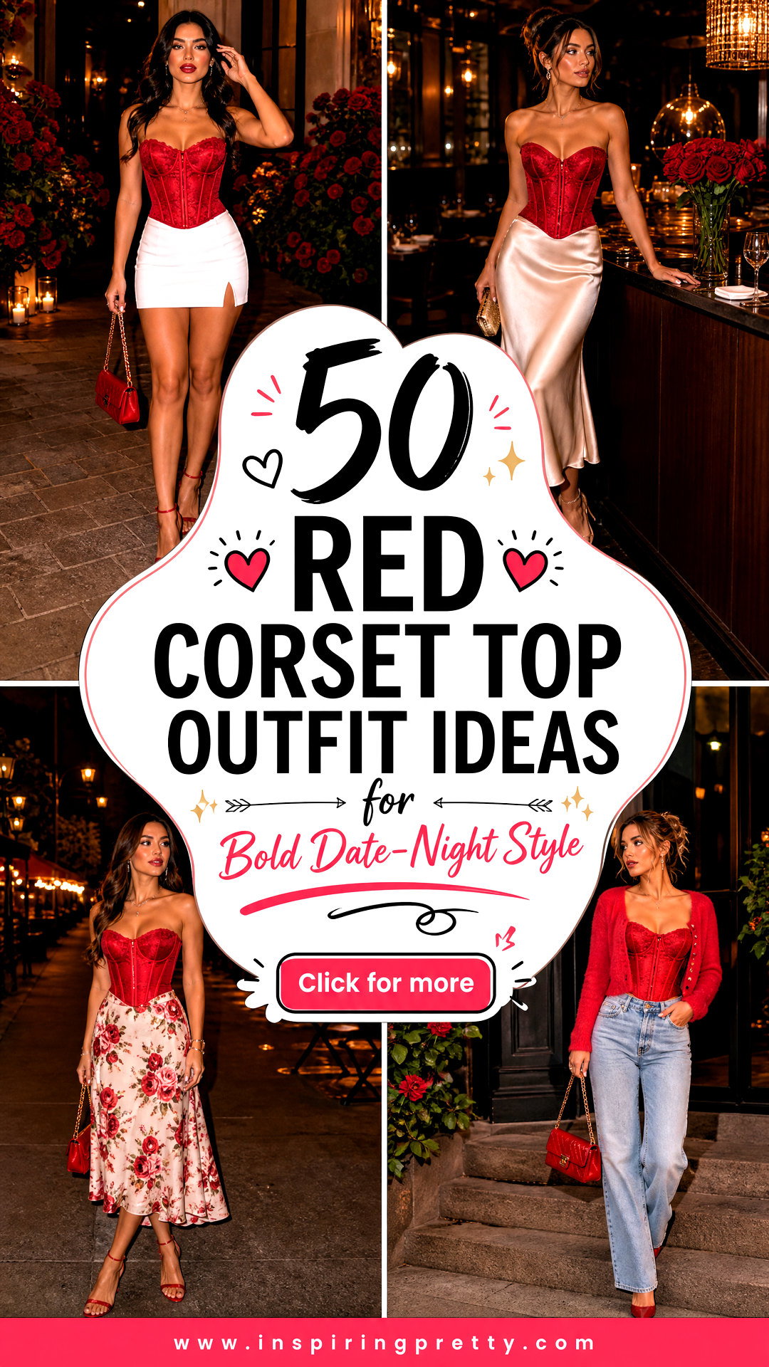 50 Red Corset Top Outfit Ideas for Bold Date-Night Style - 50 Red Corset Top Outfit Ideas for Bold Date-Night Style