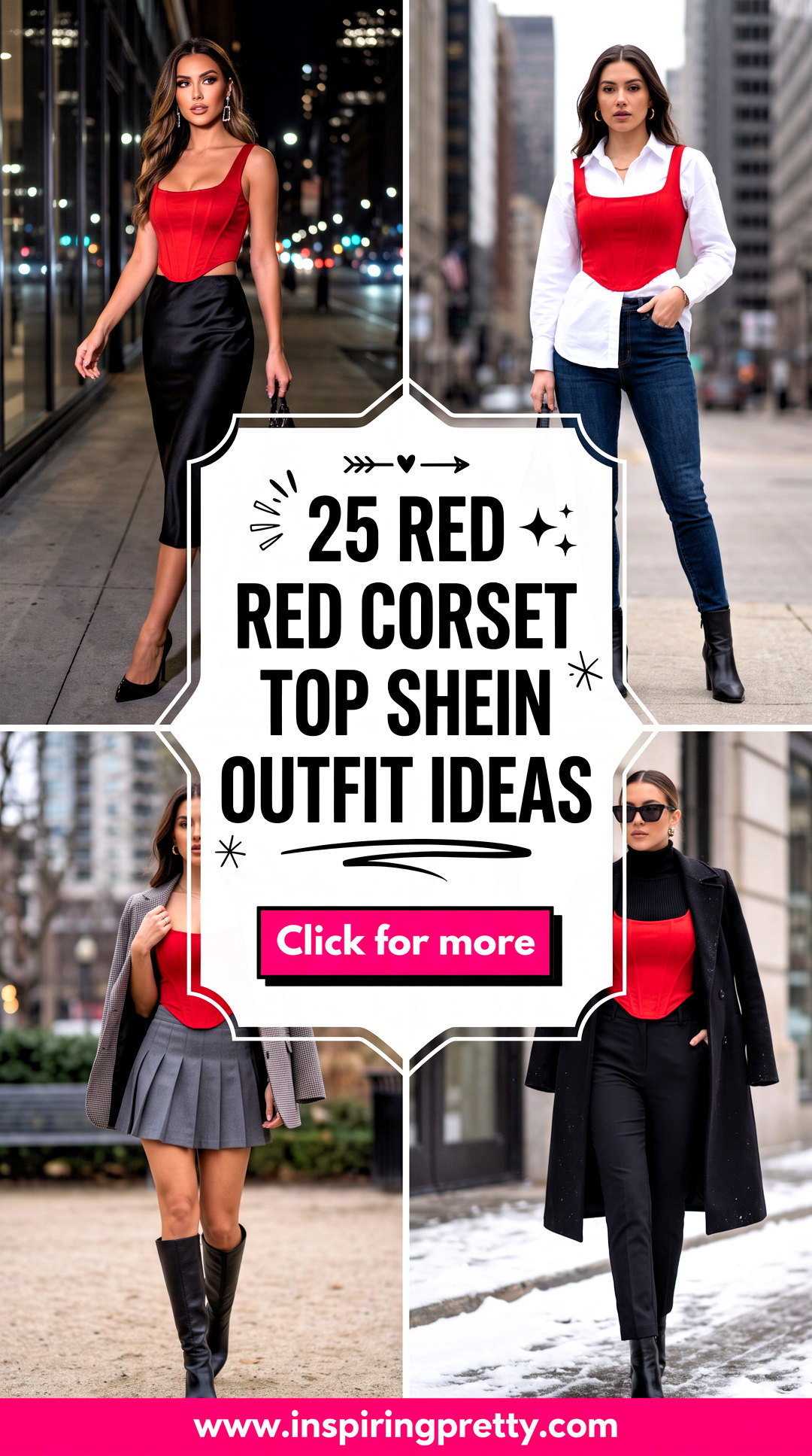 25 Red Corset Top Shein Outfit Ideas for a Glam Night Out - 25 Red Corset Top Shein Outfit Ideas for a Glam Night Out
