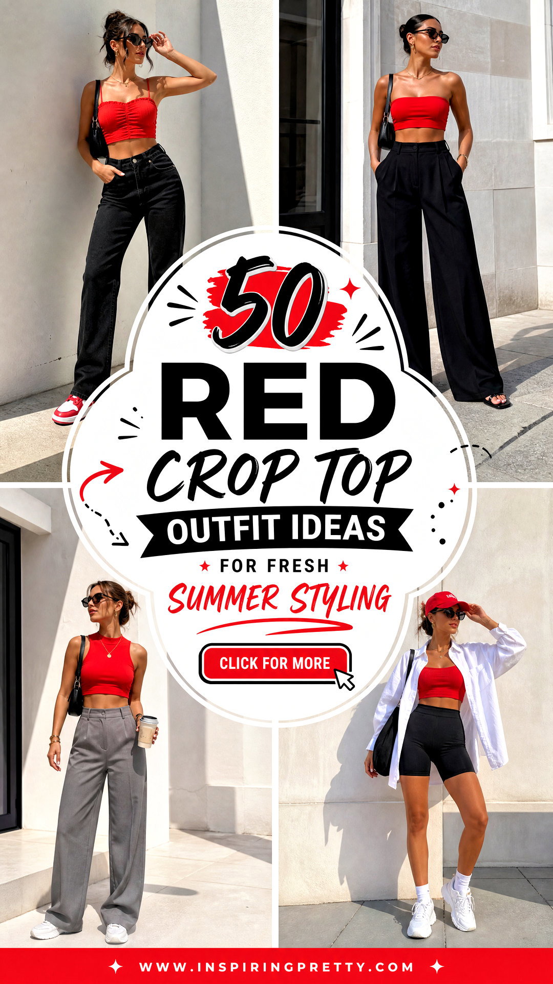 50 Red Crop Top Outfit Ideas for Fresh Summer Styling - 50 Red Crop Top Outfit Ideas for Fresh Summer Styling