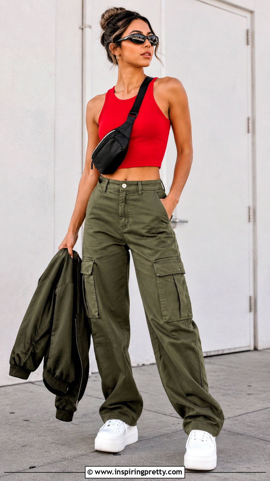 Red Crop Top With Cargo Pants - 20 Red Crop Tops Collections