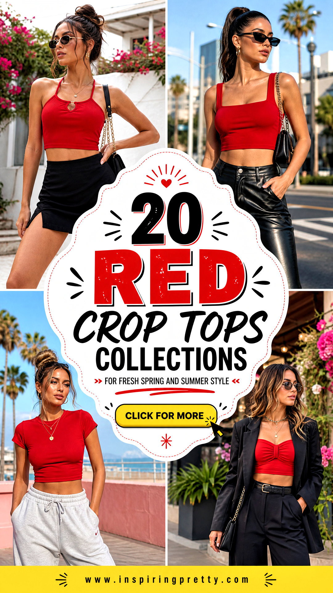 20 Red Crop Tops Collections for Fresh Spring and Summer Style - 20 Red Crop Tops Collections for Fresh Spring and Summer Style