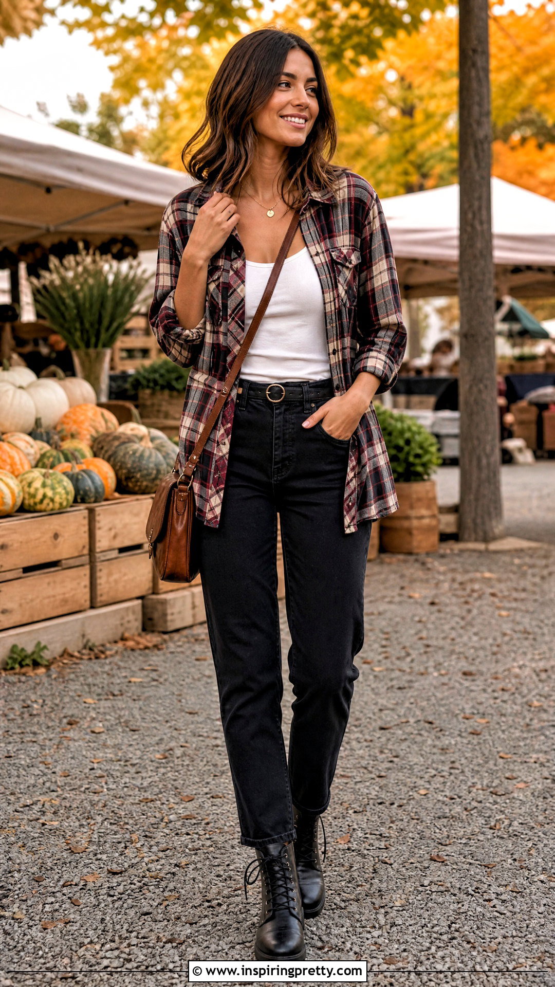 Red Flannel Shirt With Black Jeans - 50 red top outfit casual ideas
