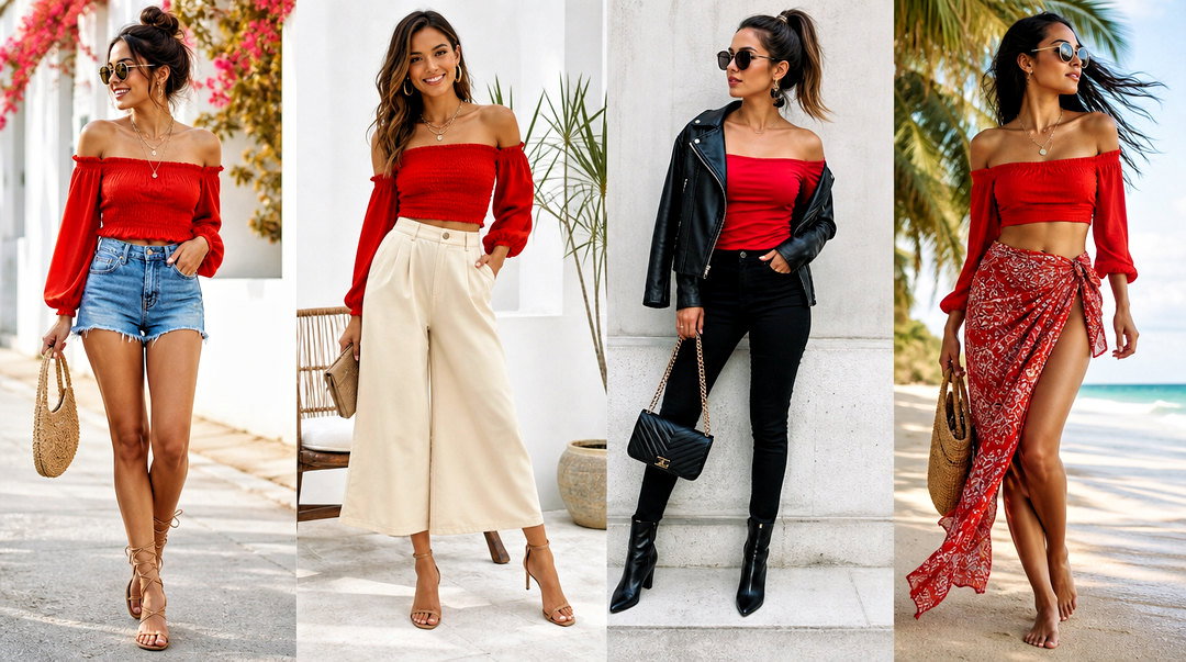 50 Red Off the Shoulder Top Outfit Ideas for Elegant Events