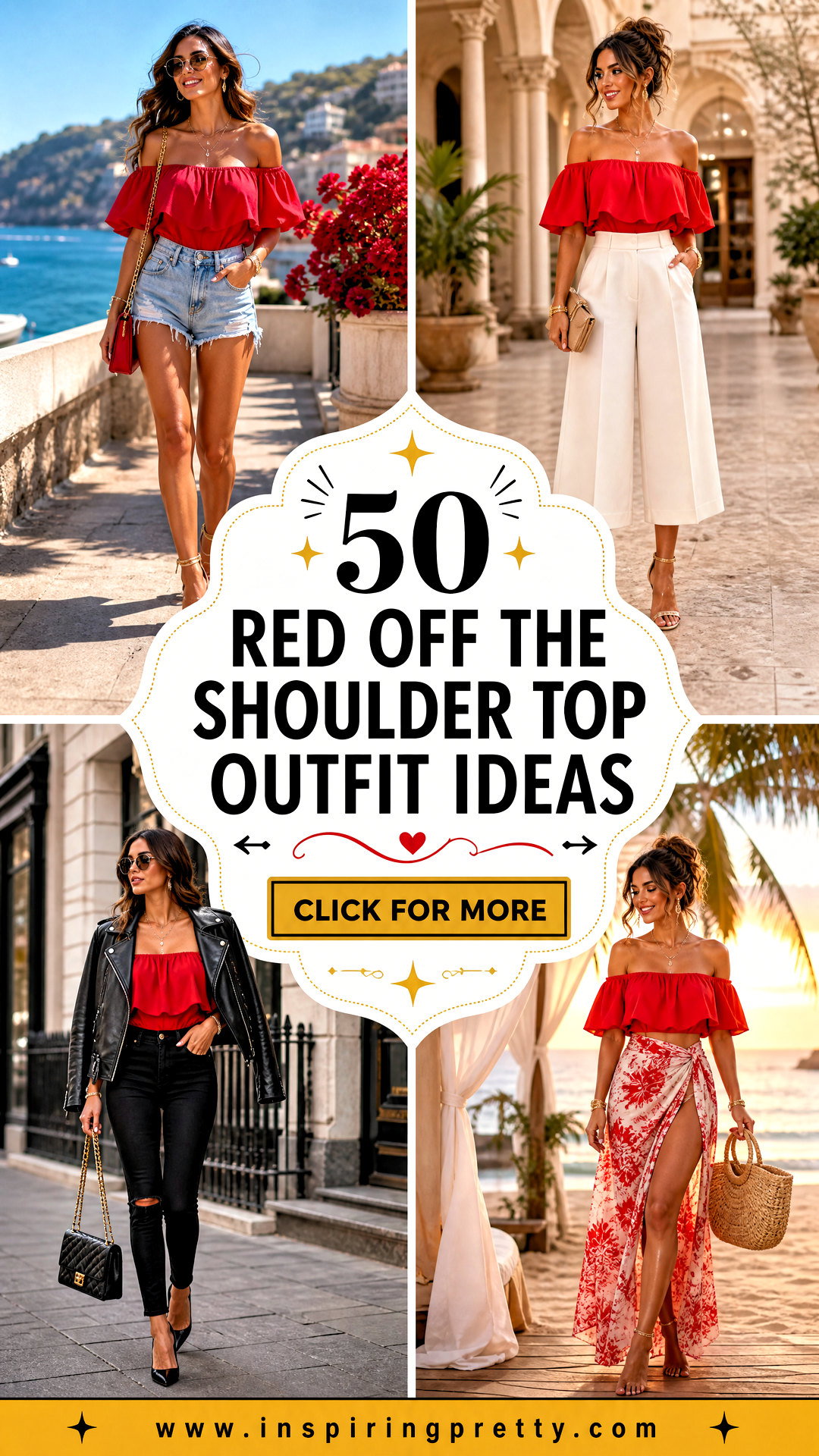 50 Red Off the Shoulder Top Outfit Ideas for Elegant Events - 50 Red Off the Shoulder Top Outfit Ideas for Elegant Events