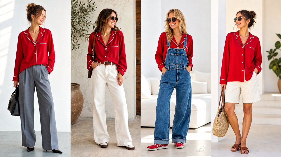 25 Red PJ Top Outfit Ideas for Cozy, Polished Lounge Style