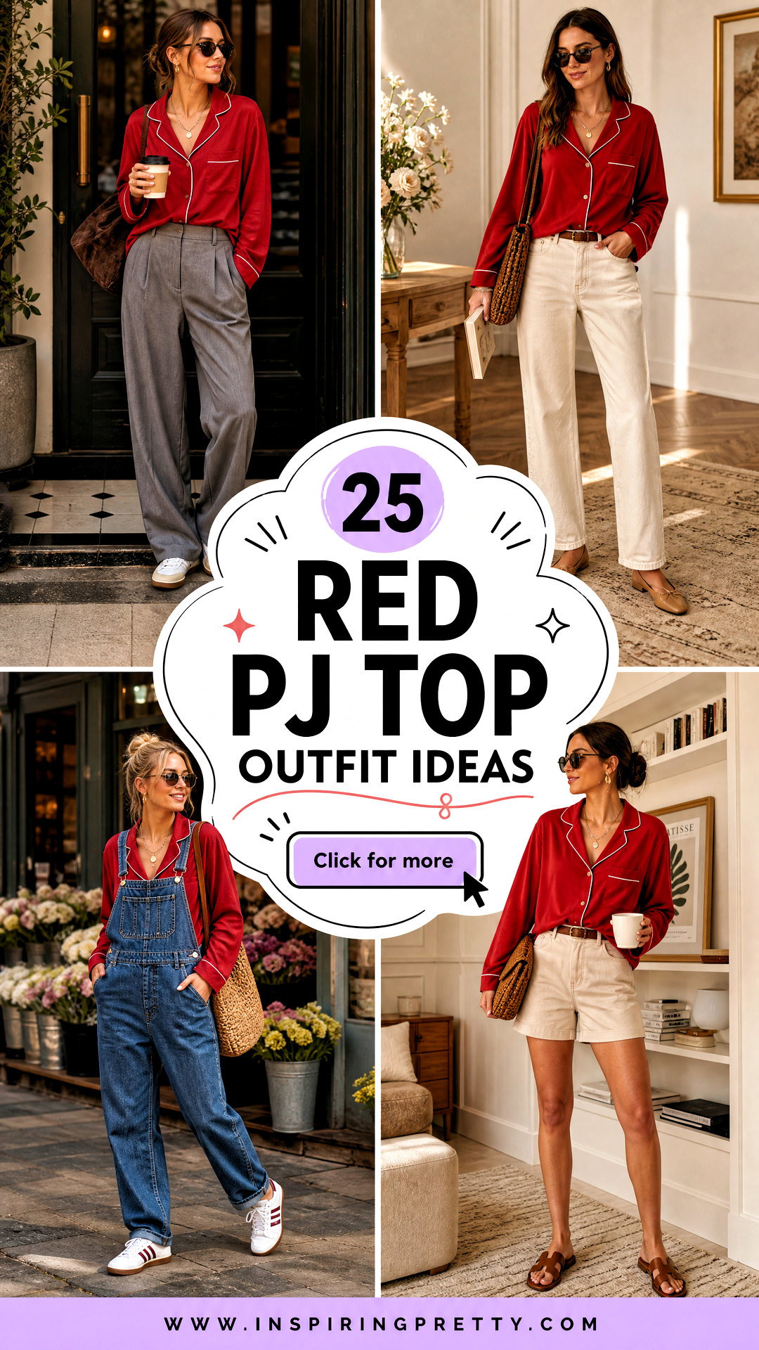 25 Red PJ Top Outfit Ideas for Cozy Polished Lounge Style - 25 Red PJ Top Outfit Ideas for Cozy, Polished Lounge Style