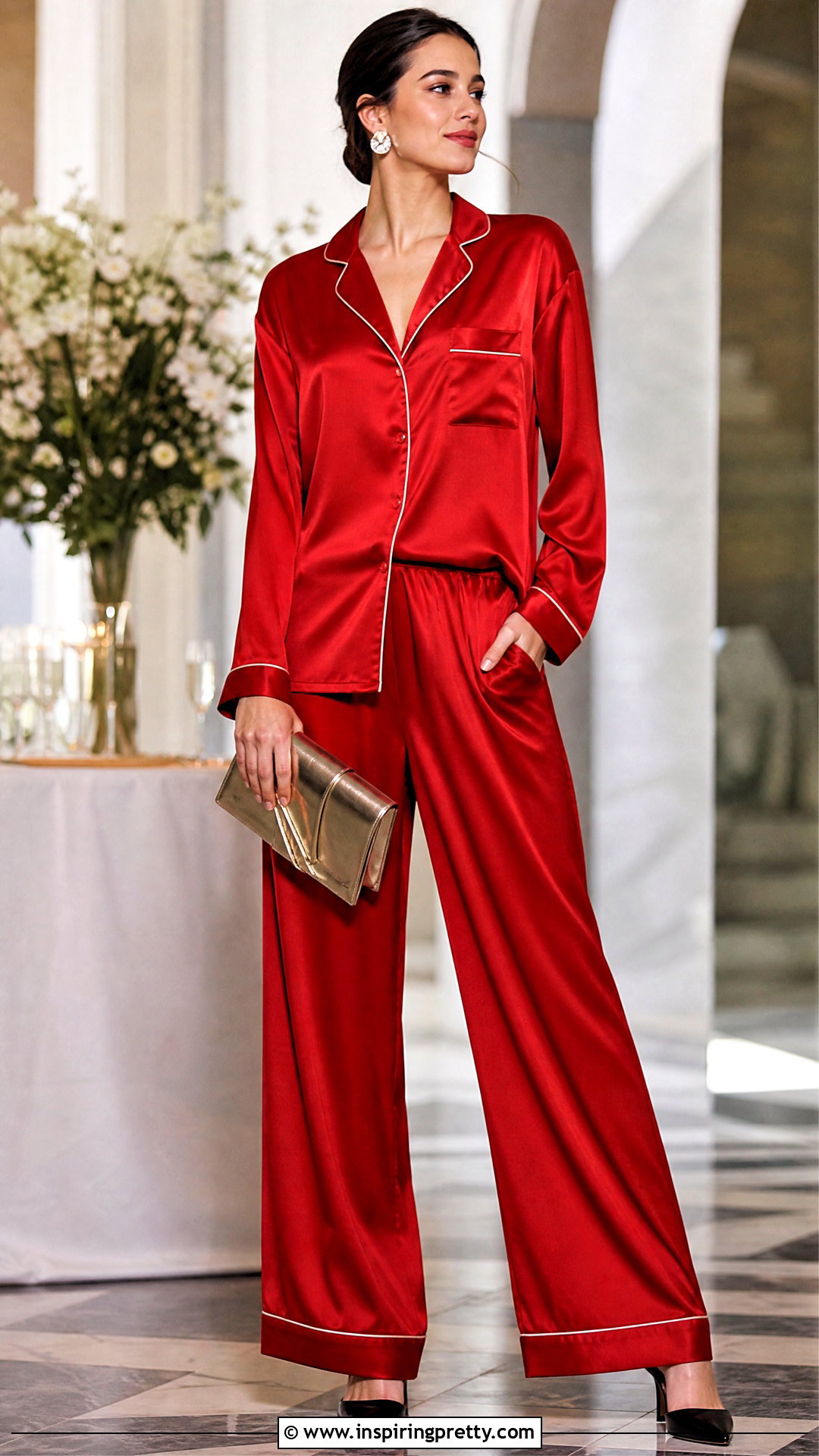 Red PJ Top With Matching Pajama Pants - 25 Red Pj Top outfit ideas