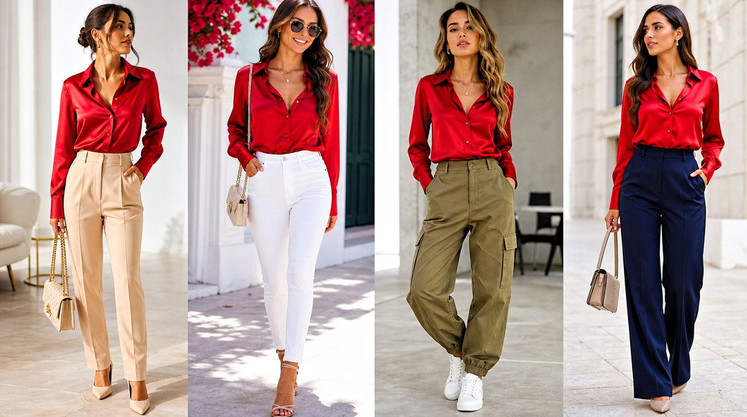 20 Red Satin Top Fashion Ideas for Elegant Evening Looks