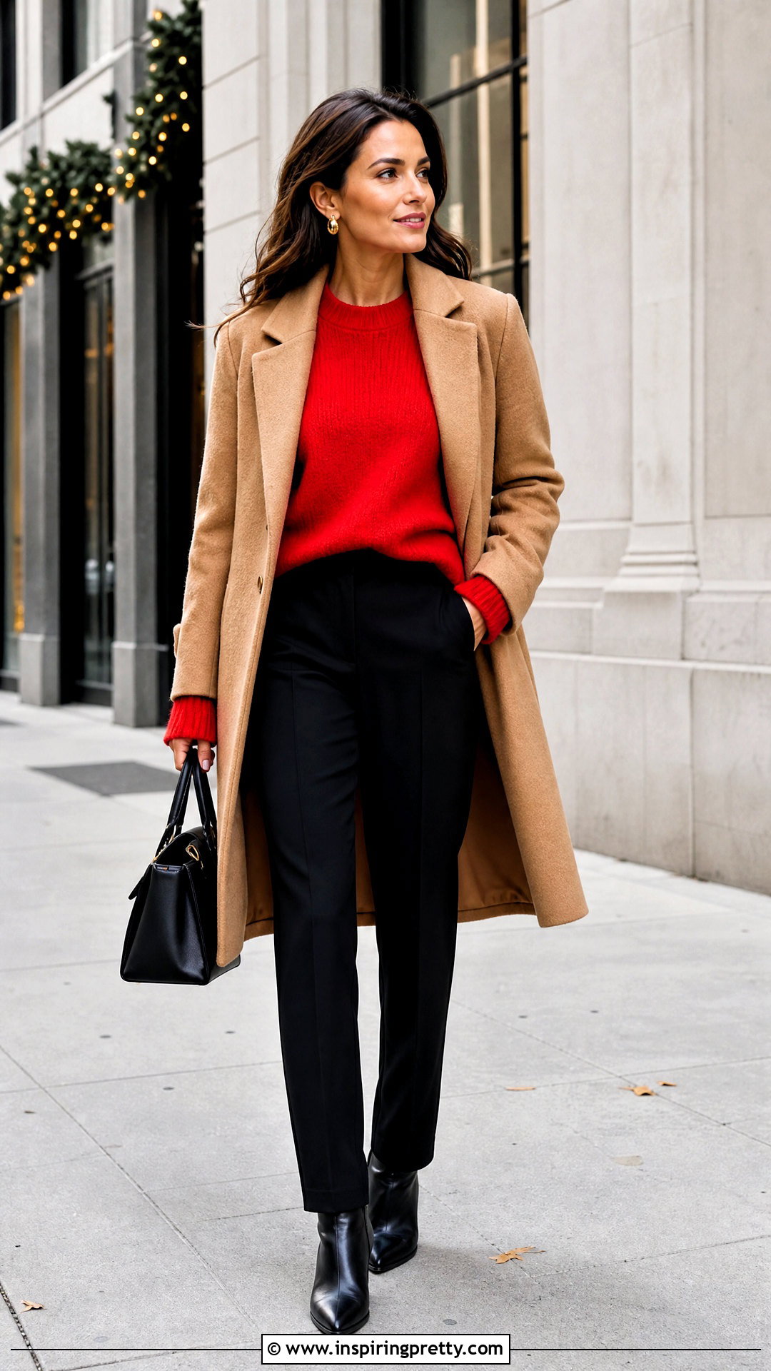 Red Statement Sweater Outfit - 50 winter tops aesthetics