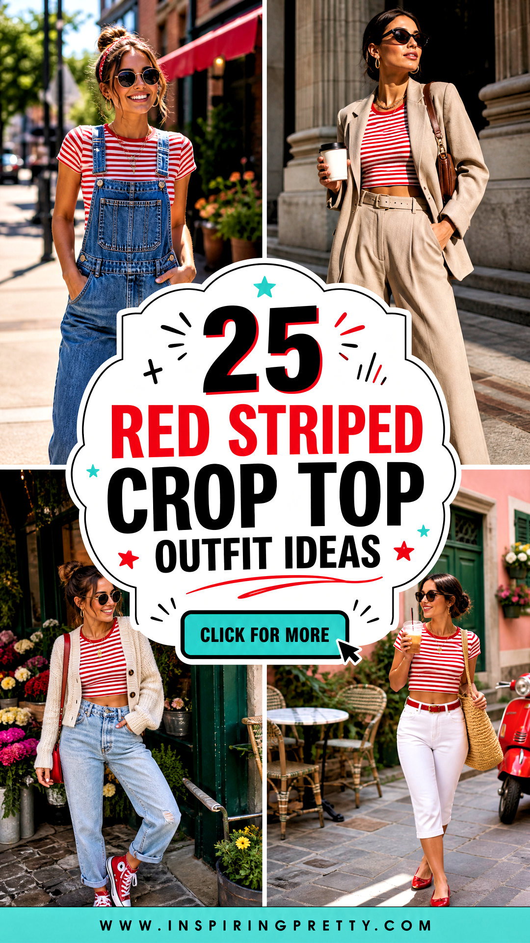 25 Red Striped Crop Top Outfit Ideas for Bold Summer Looks - 25 Red Striped Crop Top Outfit Ideas for Bold Summer Looks