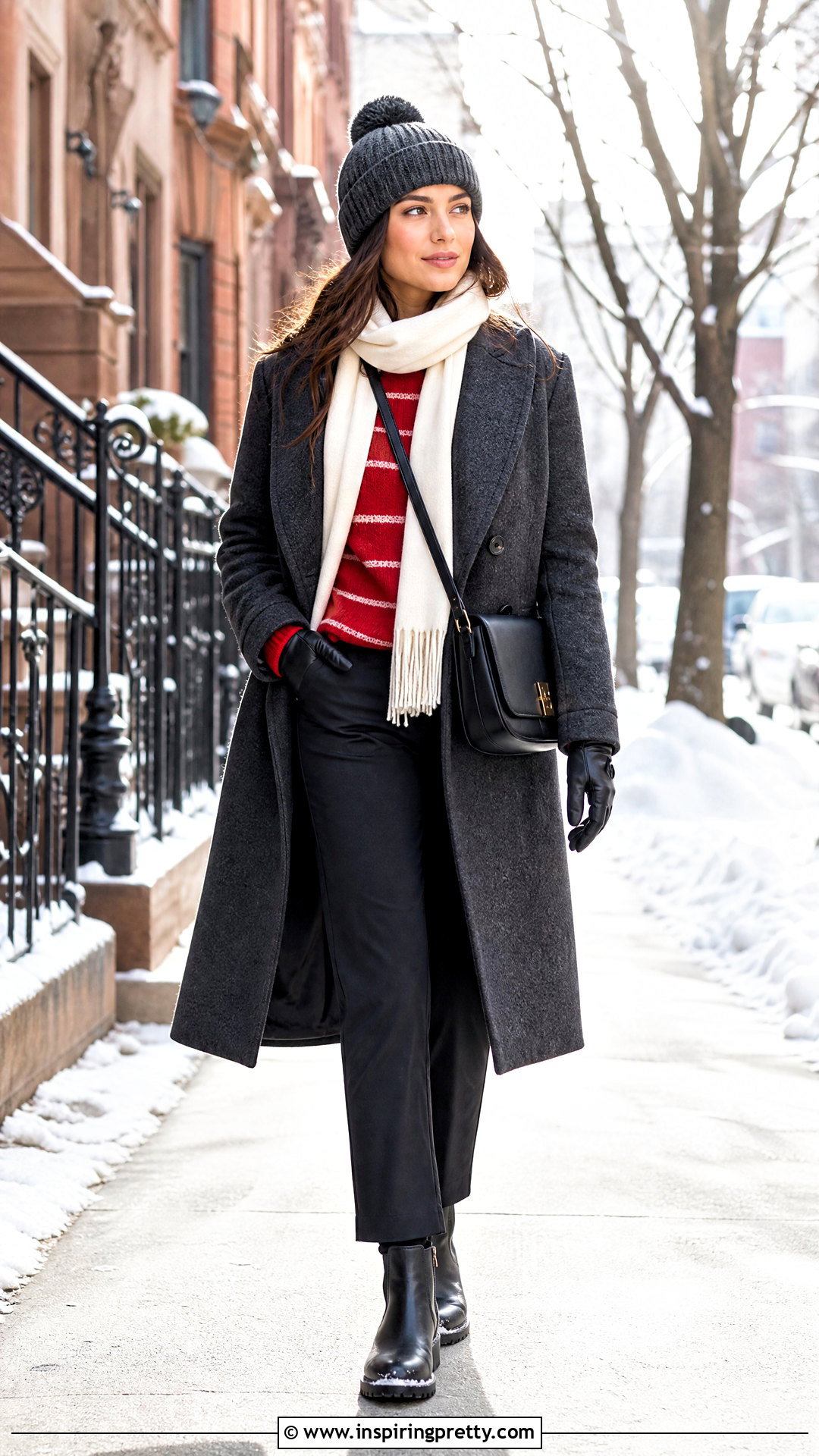Red Striped Top Winter Outfit - 50 red striped top outfit ideas