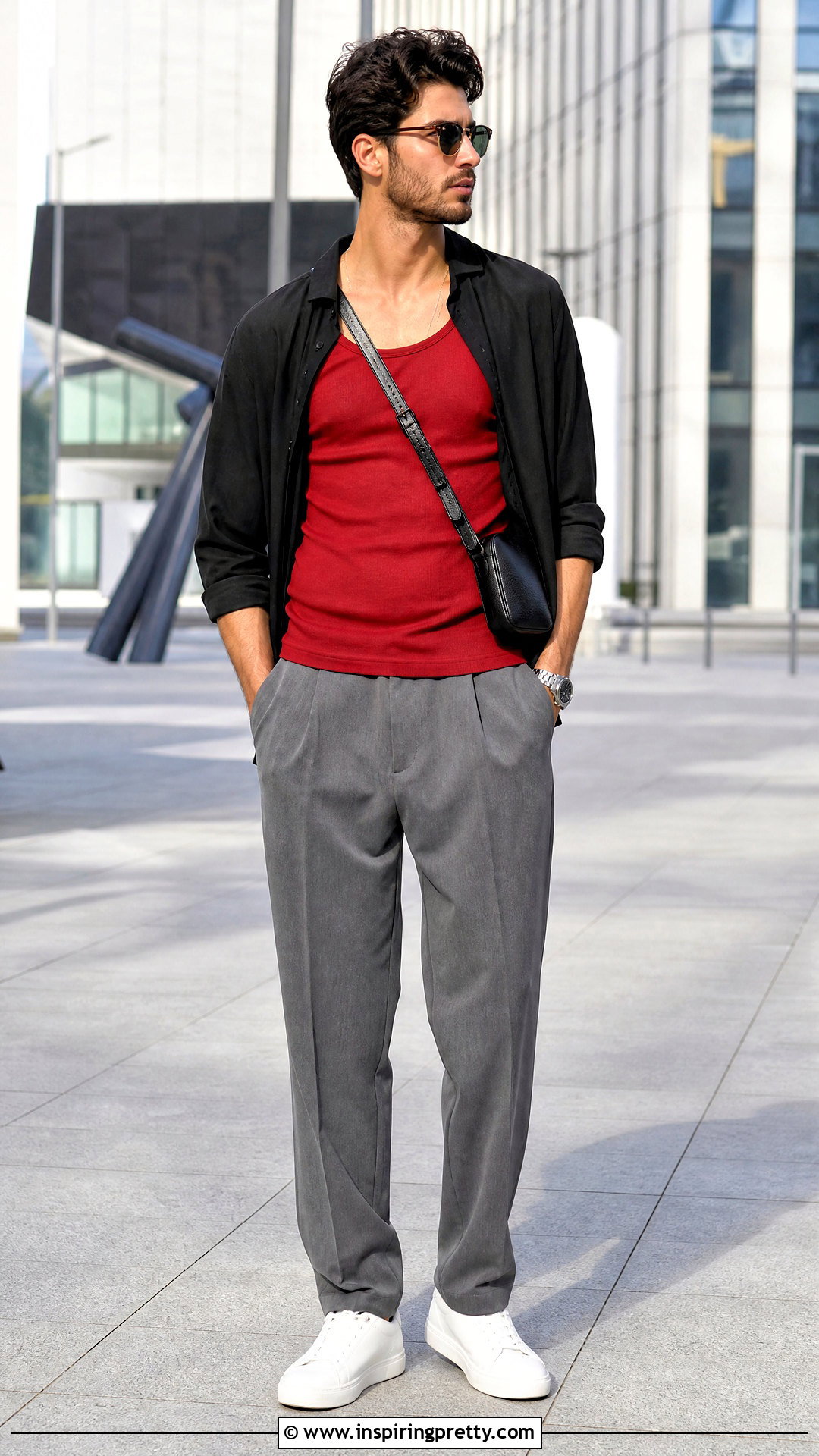 Red Tank Top With Black Overshirt - 25 Red Tank Top Mens