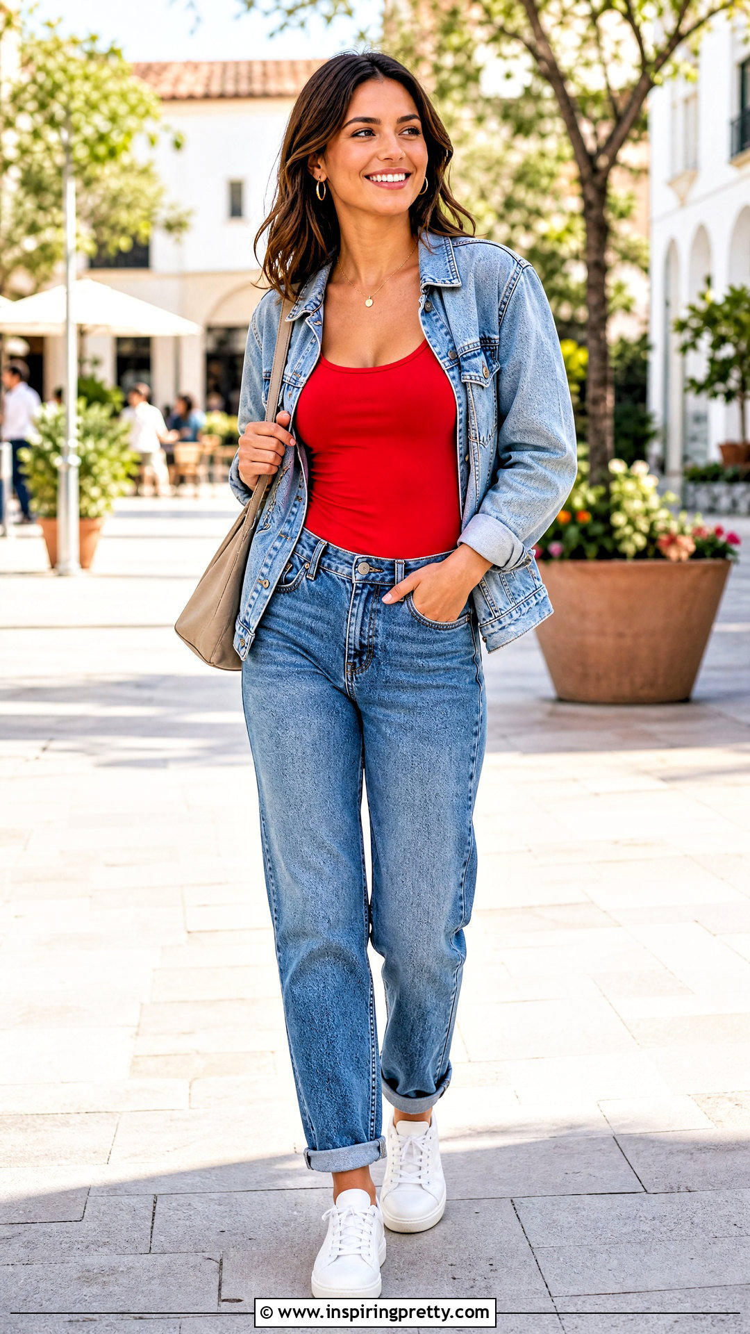 Red Tank Top With Blue Jeans - 50 outfits with tank tops
