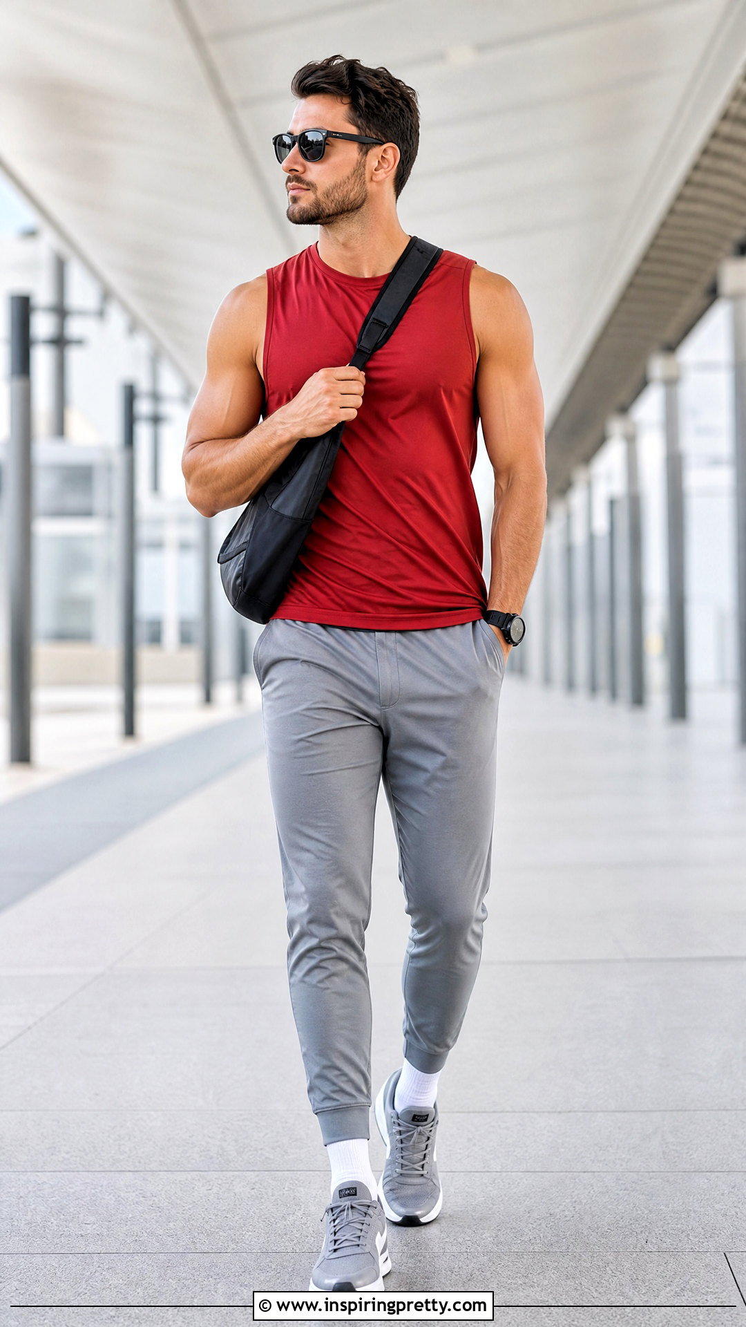 Red Tank Top With Gray Joggers - 25 Red Tank Top Mens