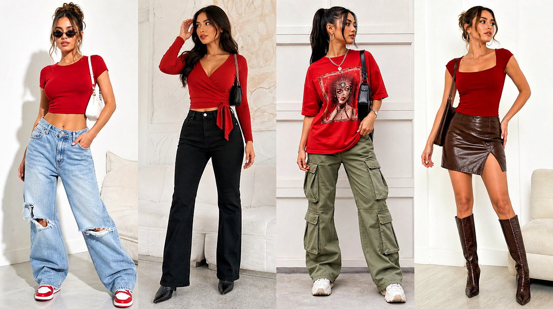 50 Red Top Outfit Ideas for Bold, Effortless Everyday Styling