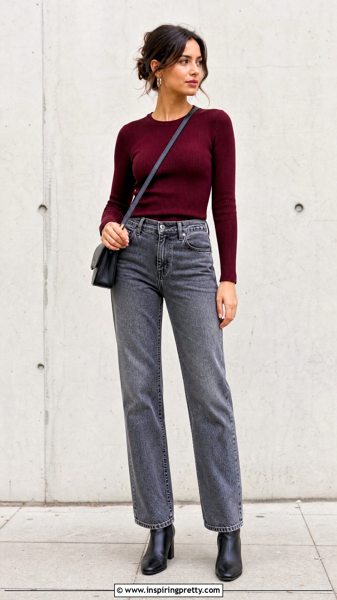 Red Top With Gray Jeans - 50 red top outfit casual ideas