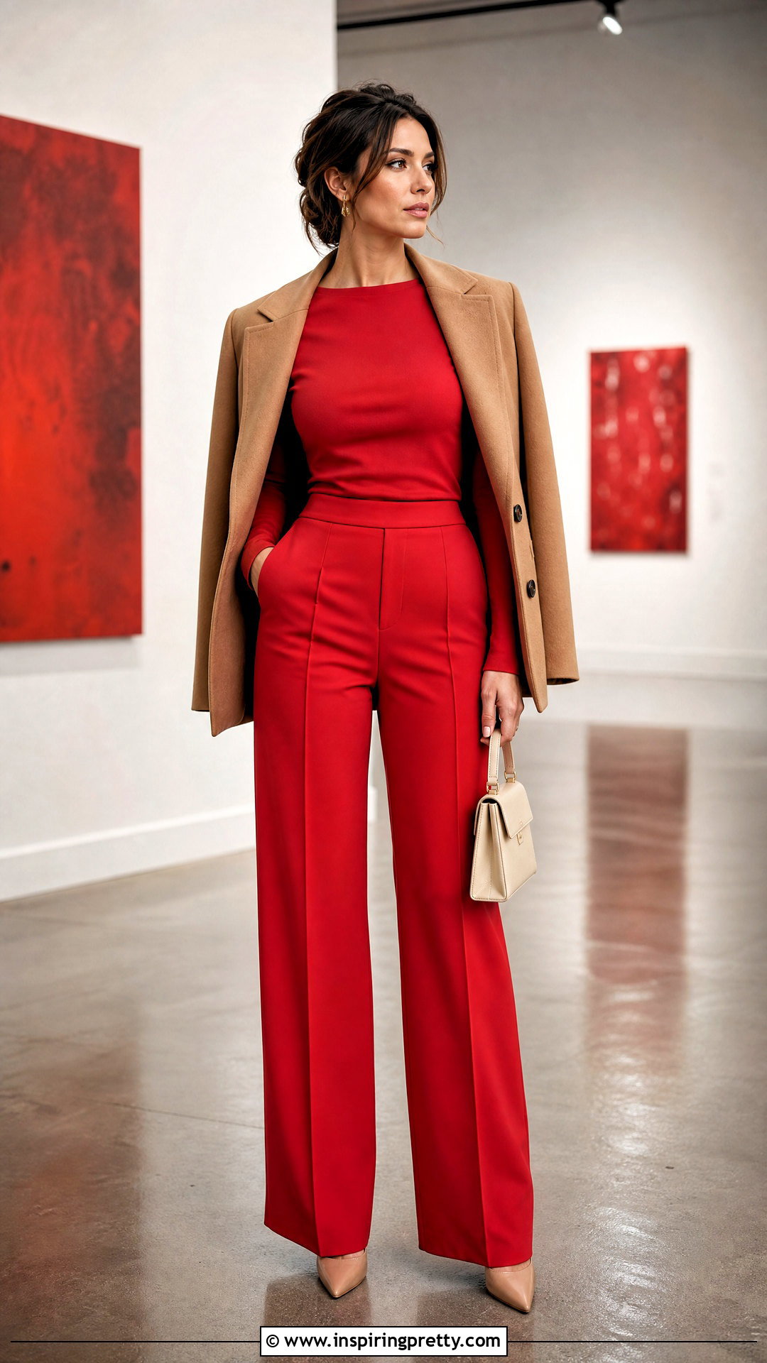 Red Top With Red Trousers - how to style a red top (50 ways)