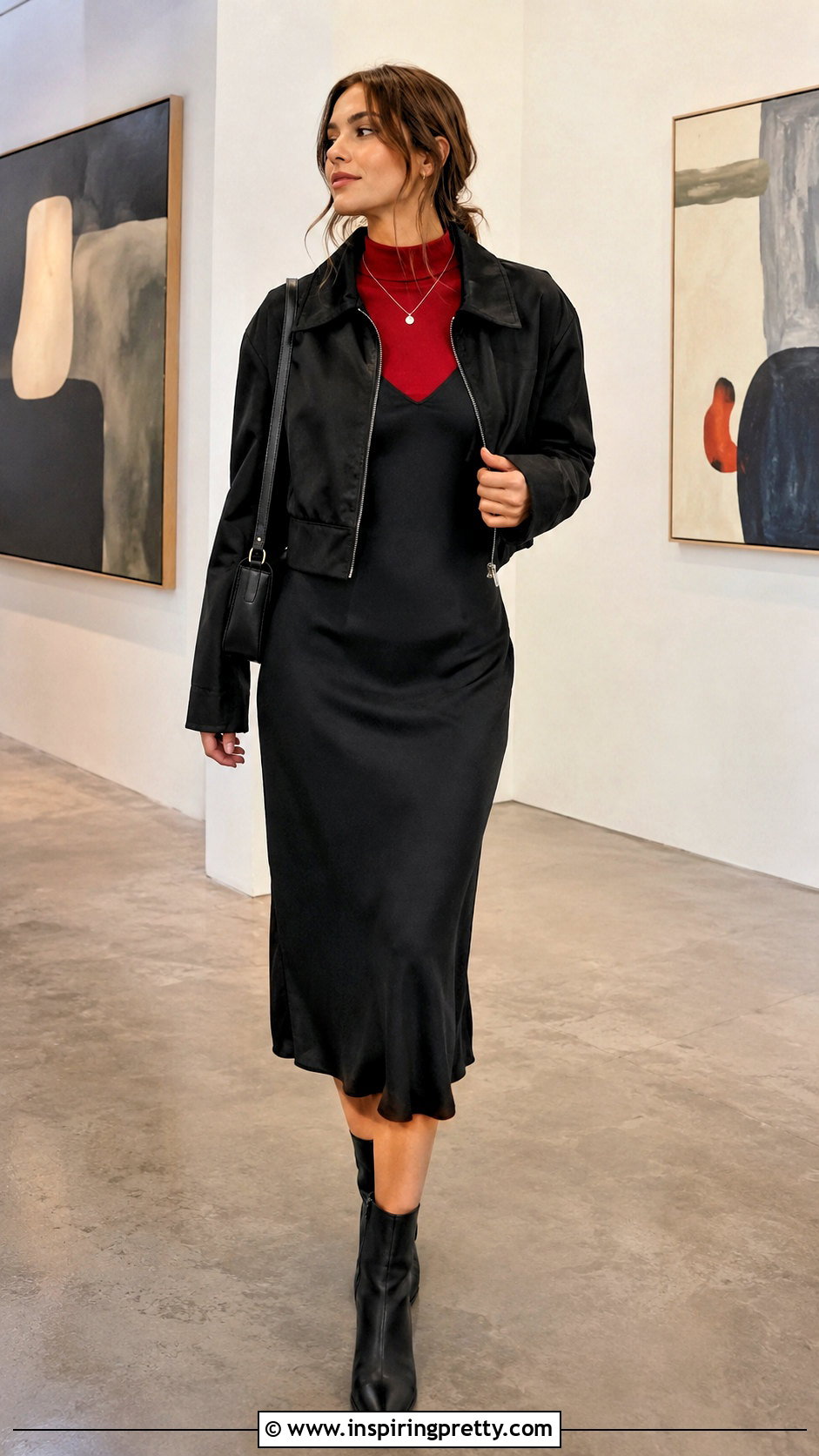 Red Top With Slip Dress Layer - 50 red top outfit aesthetic
