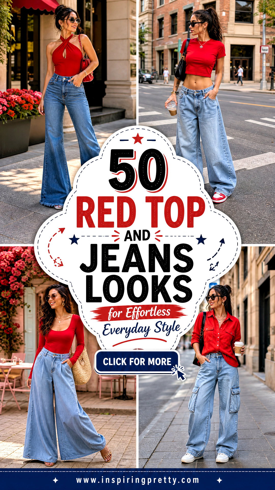 50 Red Top and Jeans Looks for Effortless Everyday Style - 50 Red Top and Jeans Looks for Effortless Everyday Style