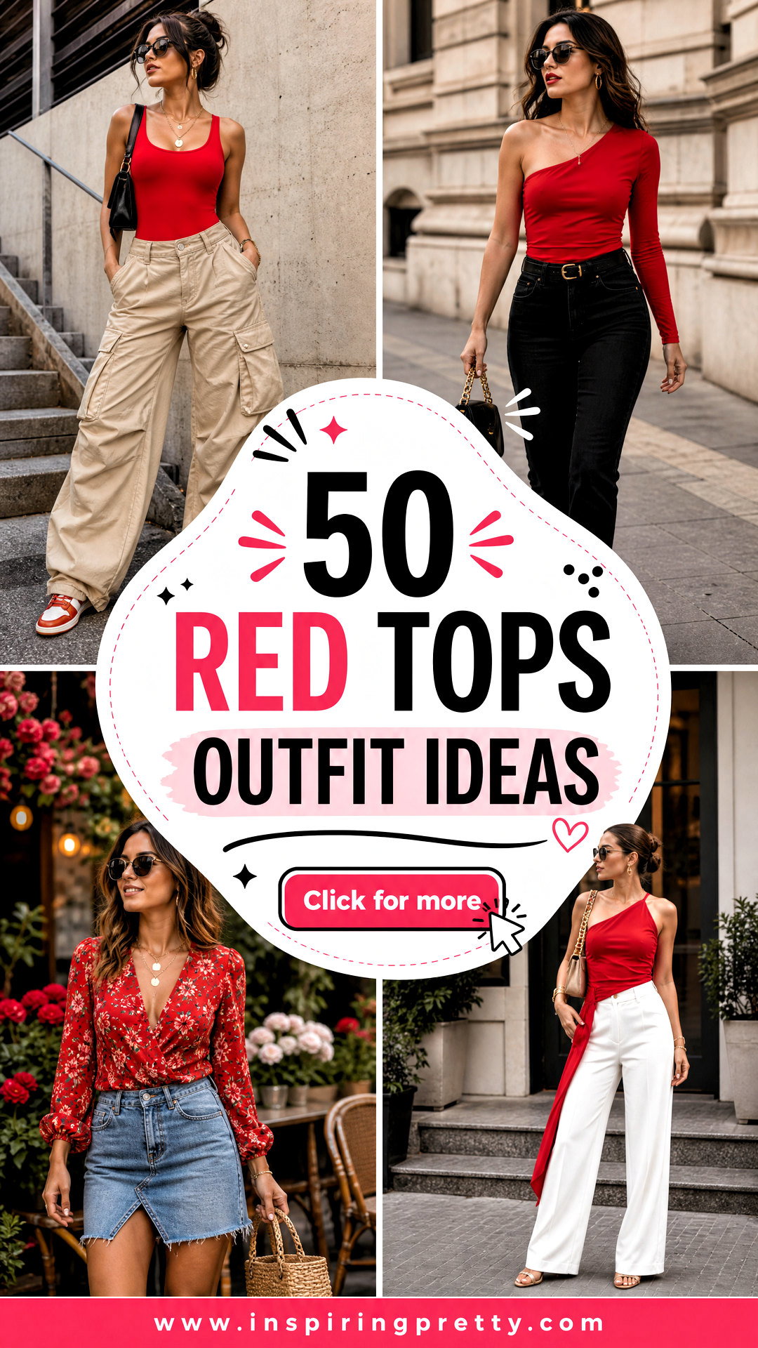 50 Red Tops Outfit Ideas for Bold Confident Everyday Style - 50 Red Tops Outfit Ideas for Bold, Confident Everyday Style