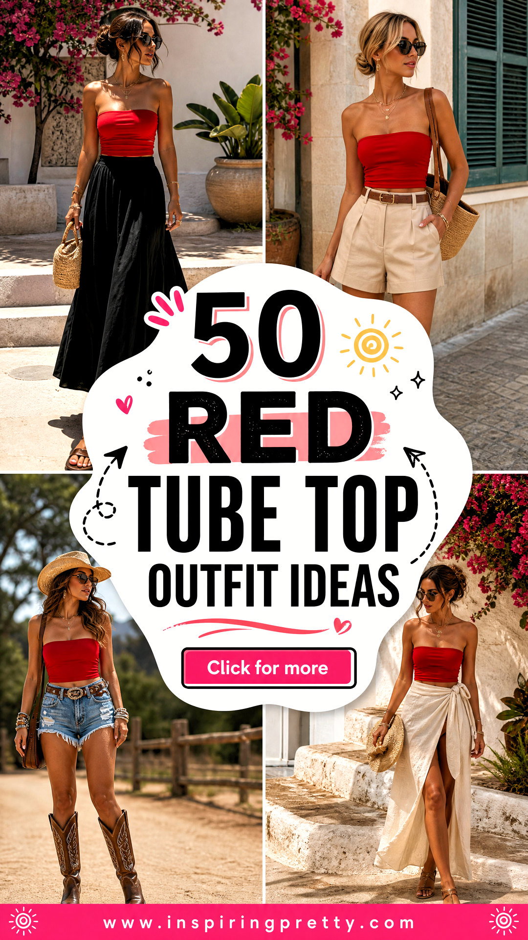 50 Red Tube Top Outfit Ideas for Chic Summer Looks Youll Love - 50 Red Tube Top Outfit Ideas for Chic Summer Looks You’ll Love