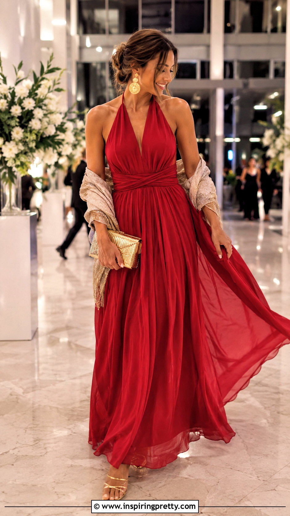 Red Wrap Dress With Block Heels - 50 top rojo outfits noche ideas