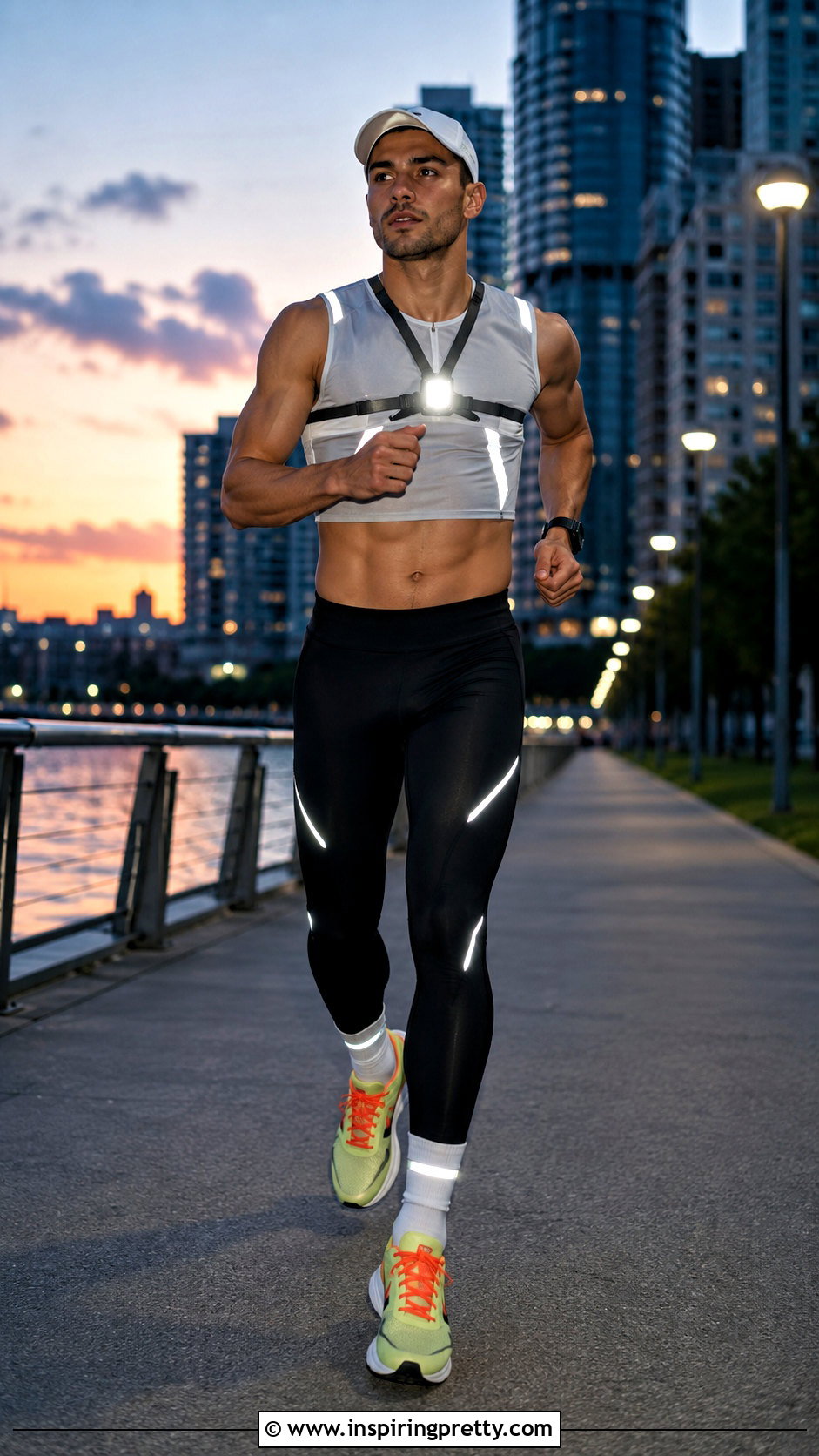 Reflective Mens Running Crop Top With Running Tights - 20 Mens Running Crop Tops