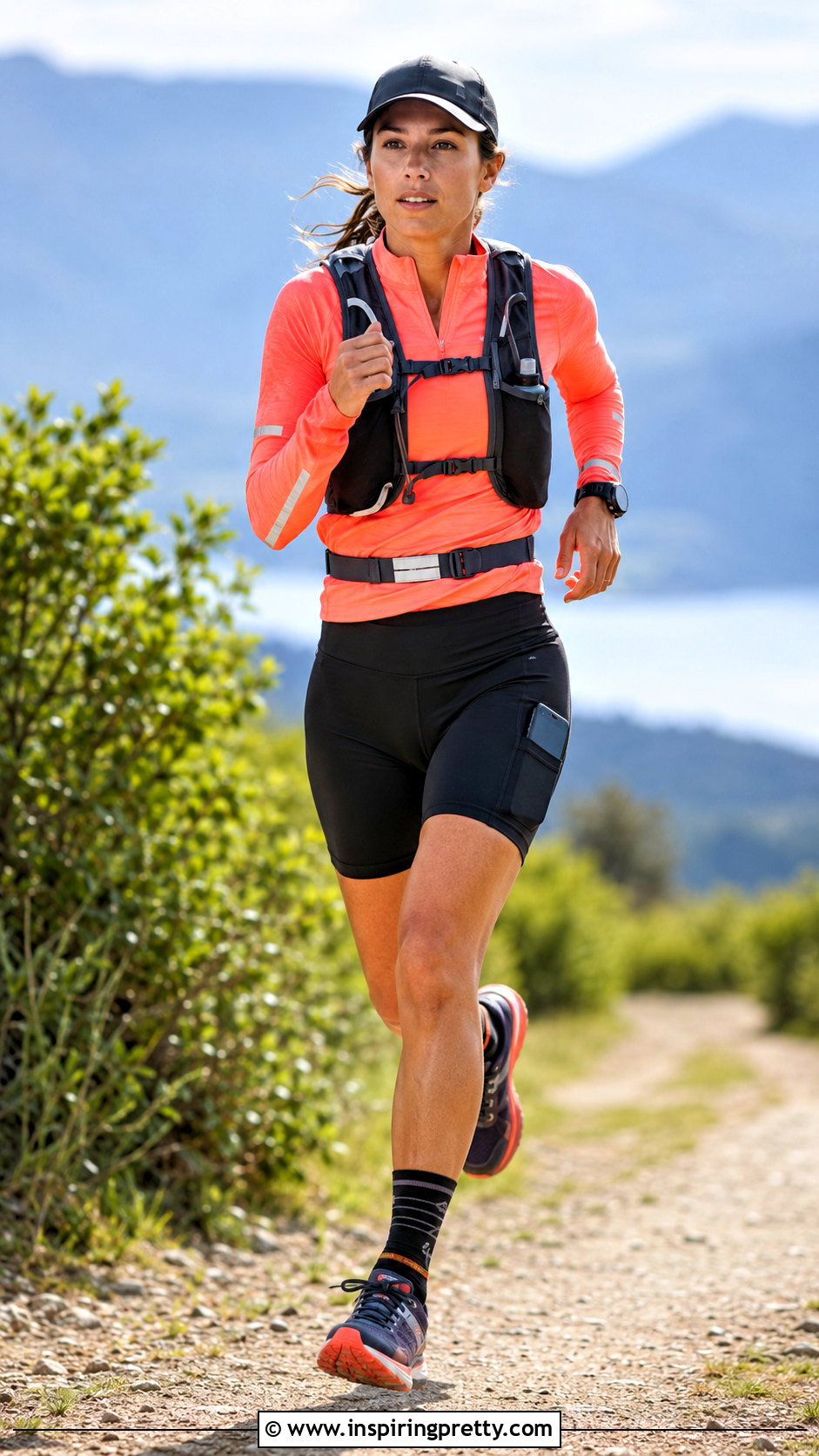 Reflective Running Top With Compression Shorts - 20 best amazon workout tops outfit ideas