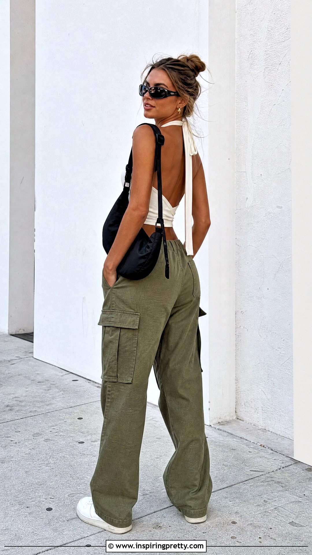 Reformation Backless Top With Cargo Pants - 20 Reformation Backless Top outfit ideas