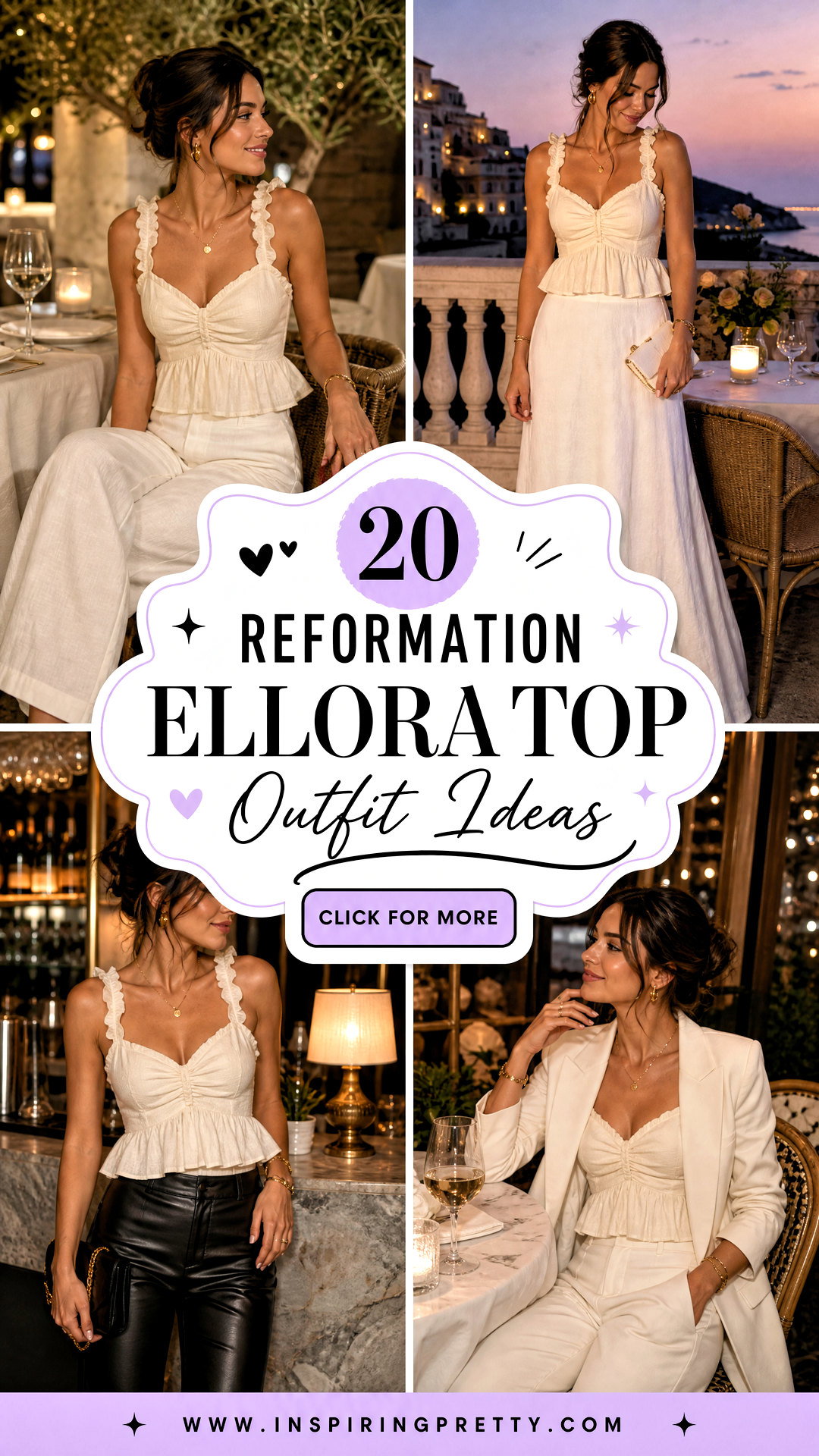 20 Reformation Ellora Top Outfit Ideas for Romantic Evenings - 20 Reformation Ellora Top Outfit Ideas for Romantic Evenings