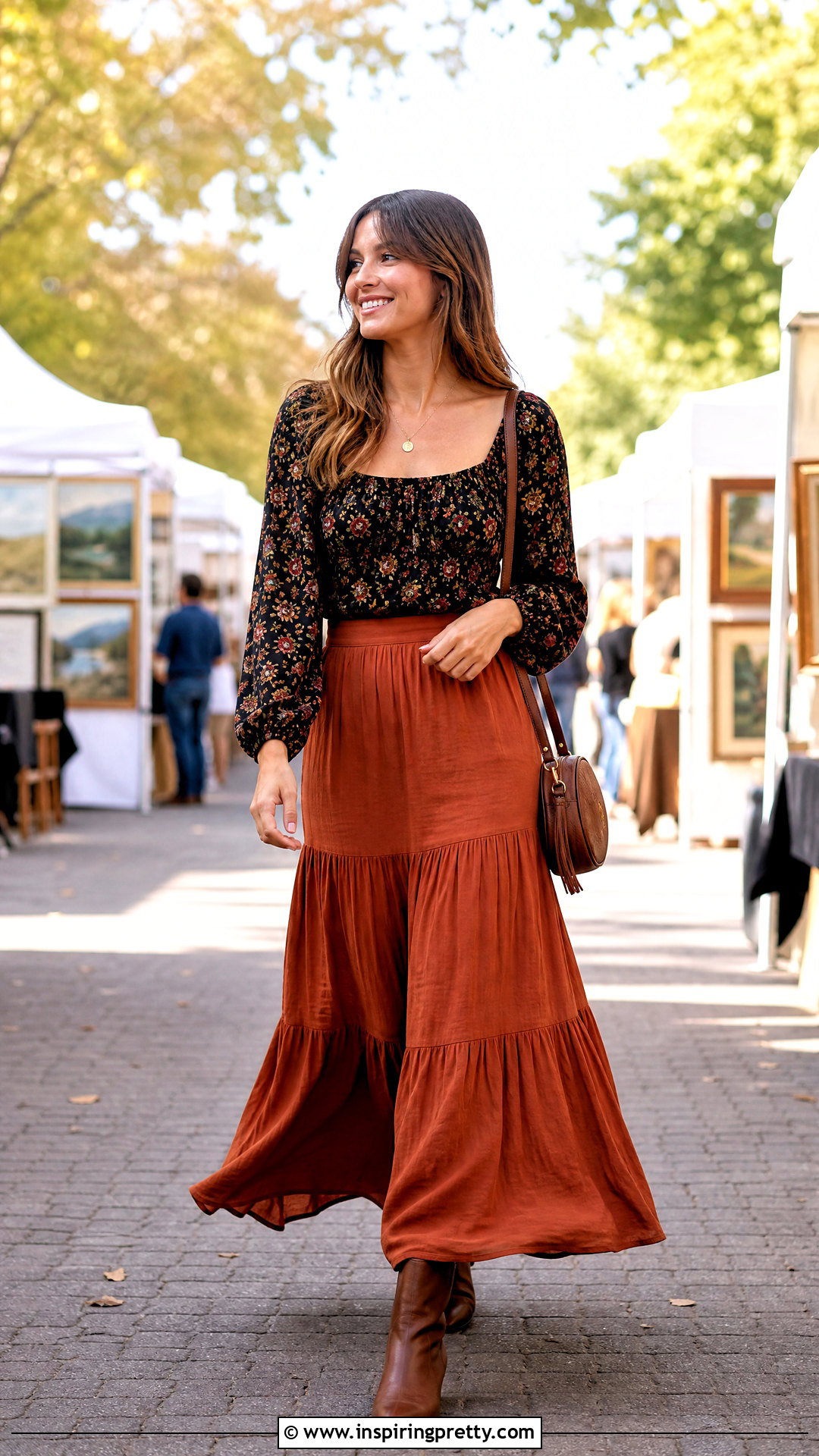 Reformation Ellora Top With Tiered Maxi Skirt - 20 Reformation Ellora Top outfit ideas