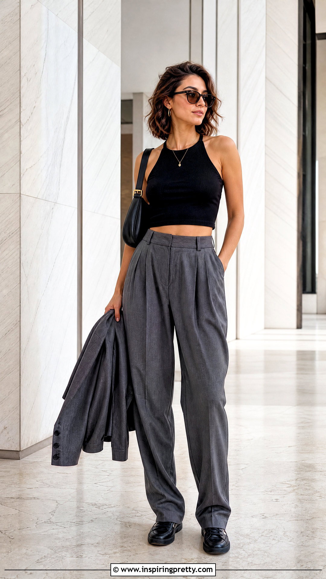 Reformation Halter Top With Relaxed Trousers - 25 reformation halter top outfit ideas