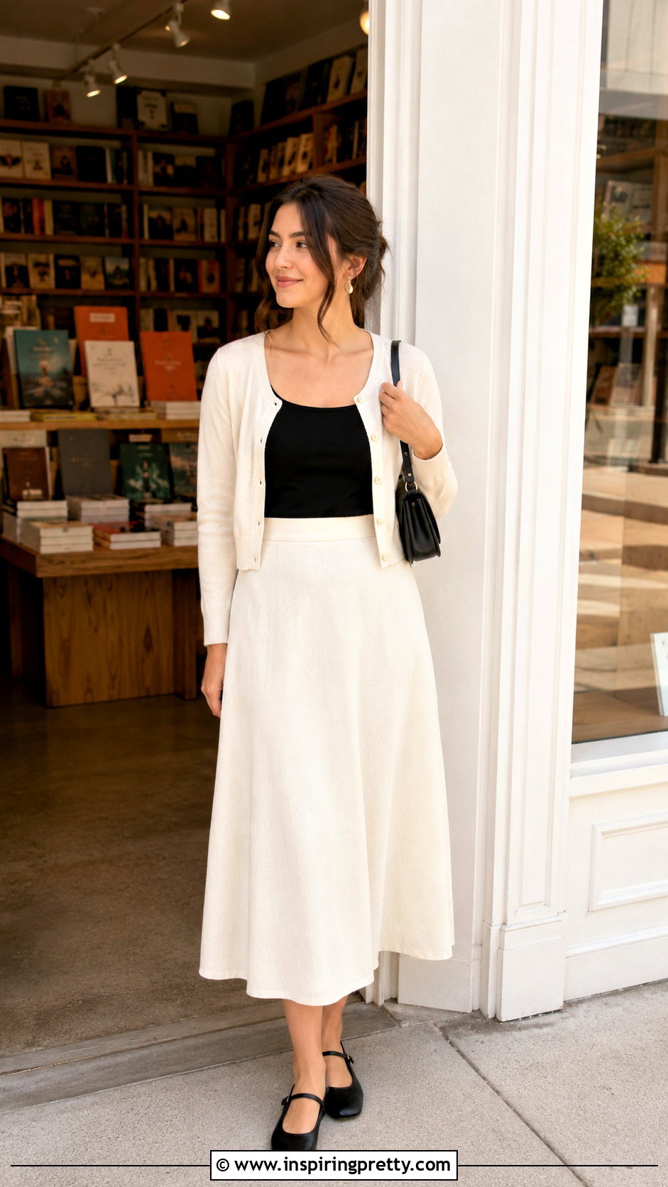 Reformation Liza Top With Cropped Cardigan And Skirt - 20 reformation liza top outfit ideas