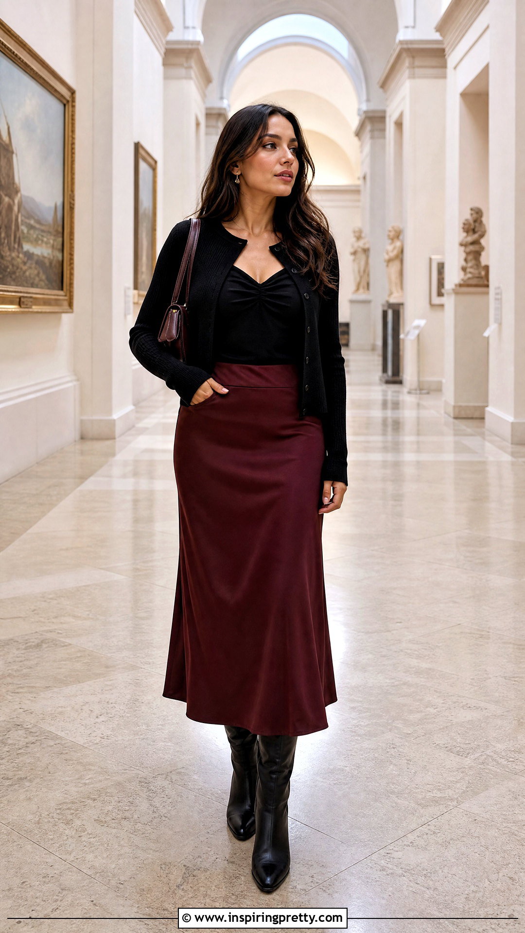 Reformation Marlena Top With A Slip Skirt And Cardigan - 20 Reformation Marlena Top outfit ideas
