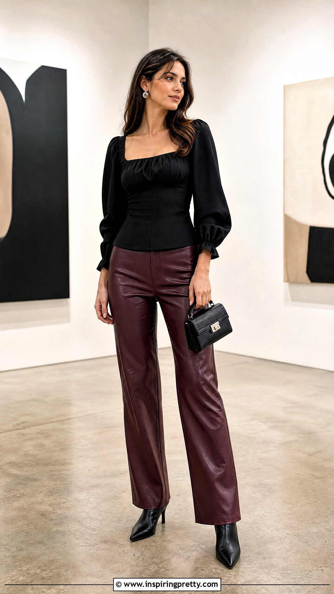 Reformation Marlena Top With Leather Pants - 20 Reformation Marlena Top outfit ideas