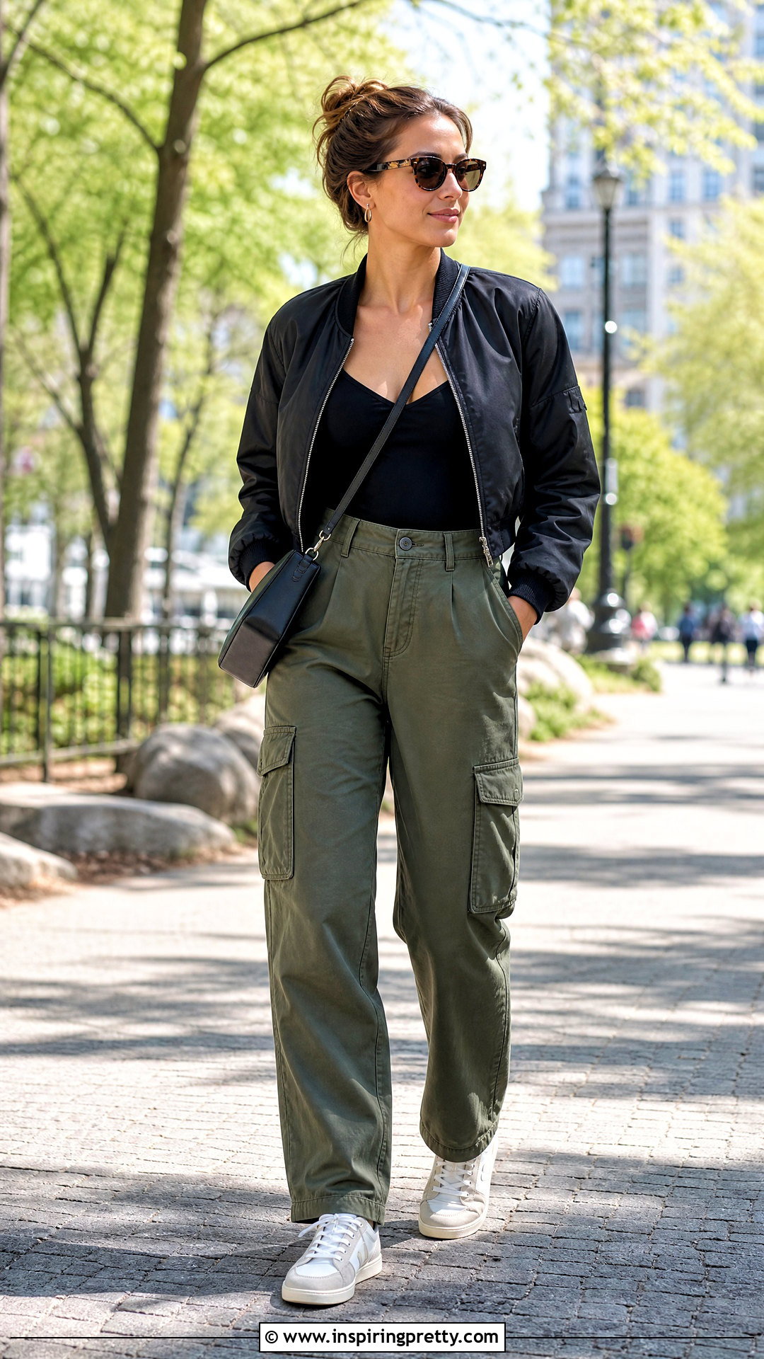 Reformation Nell Top With Cargo Pants And Sneakers - 20 Reformation Nell Top outfit ideas