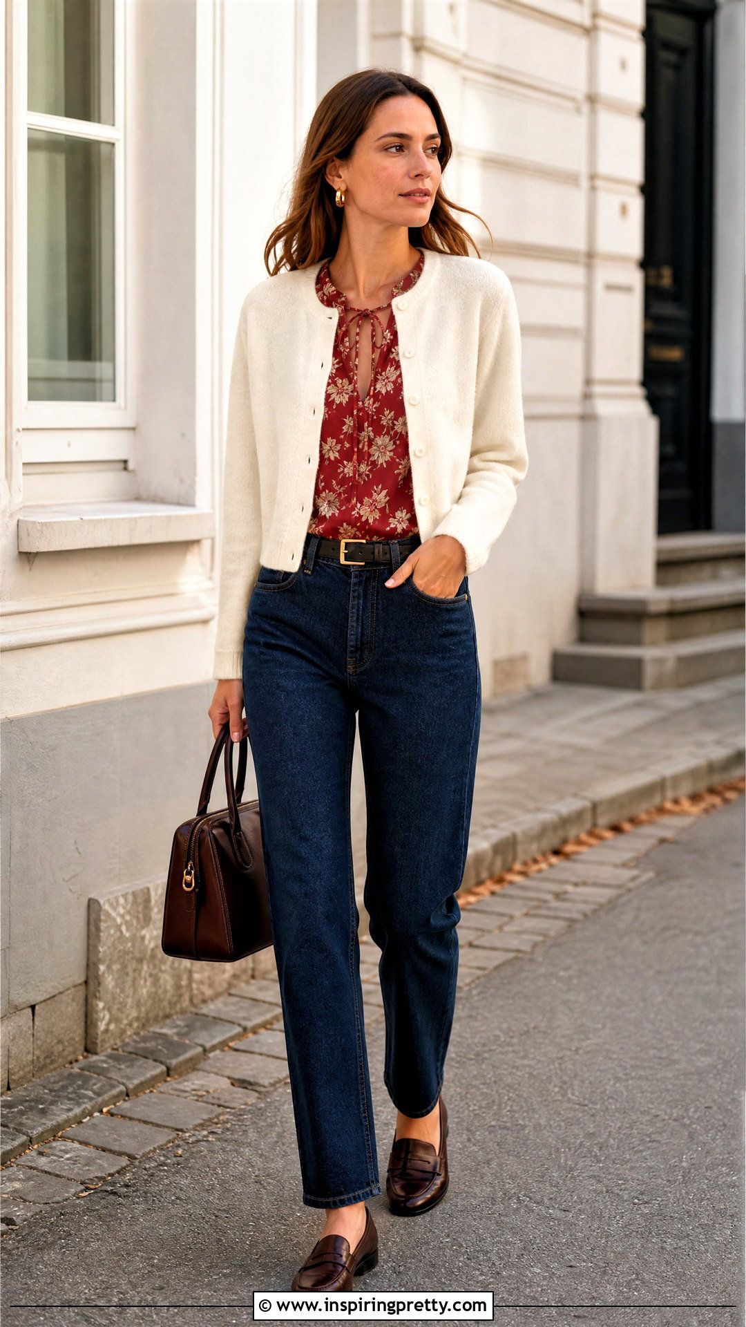 Reformation Palermo Top With Cardigan And Jeans - 20 Reformation Palermo Top outfit ideas