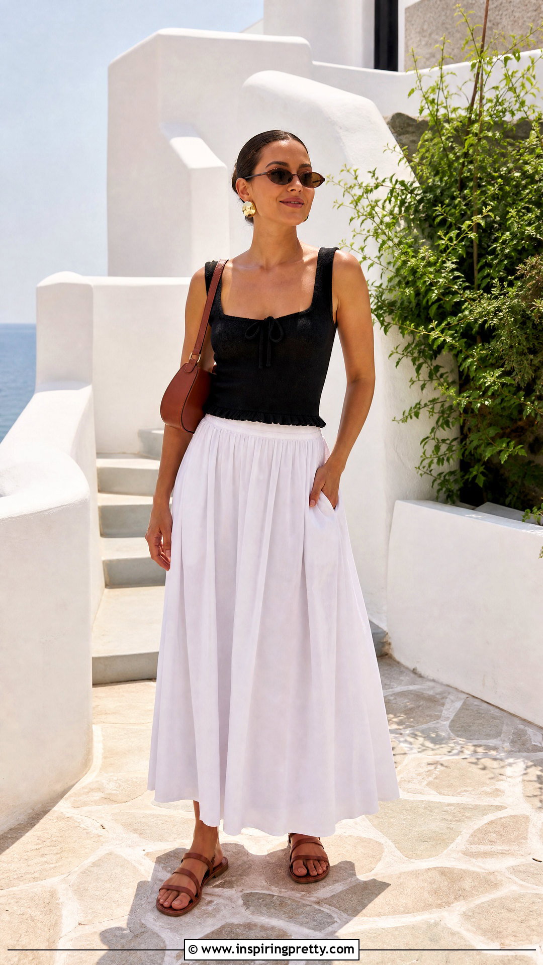 Reformation Rose Knit Top With White Maxi Skirt - 25 reformation rose knit top outfit ideas