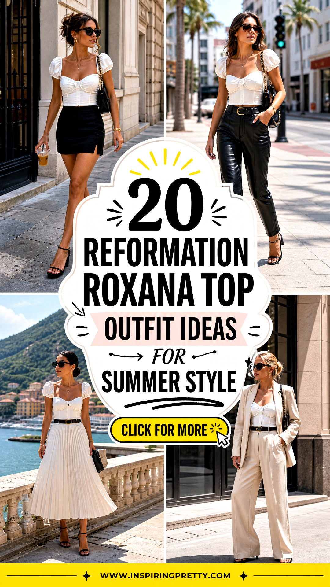 20 Reformation Roxana Top Outfit Ideas for Summer Style - 20 Reformation Roxana Top Outfit Ideas for Summer Style