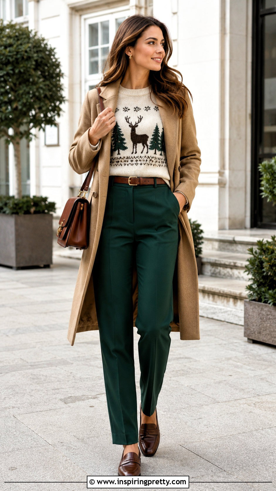 Reindeer Top With Green Trousers - 25 reindeer top outfit ideas