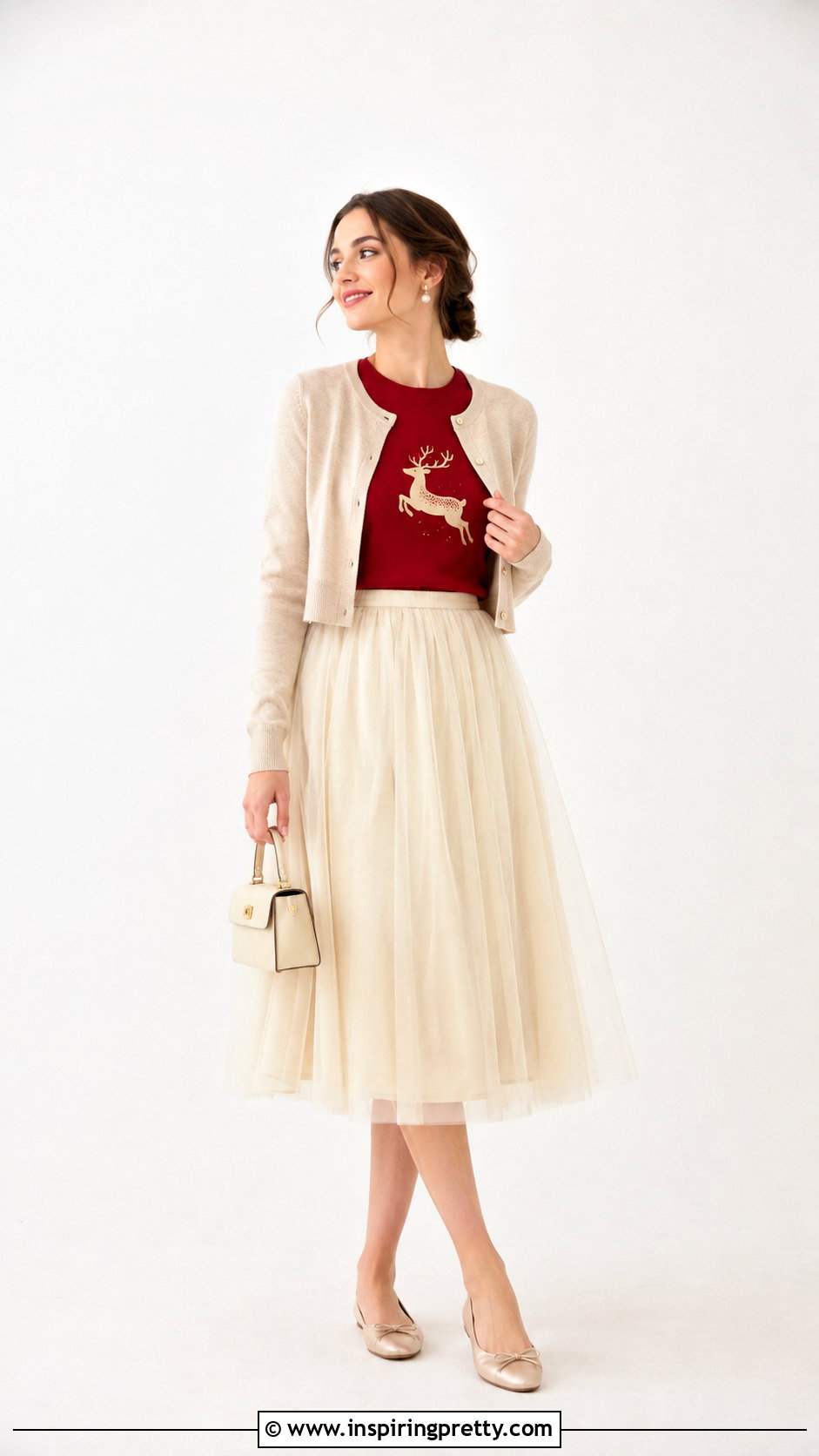 Reindeer Top With Tulle Skirt - 25 reindeer top outfit ideas
