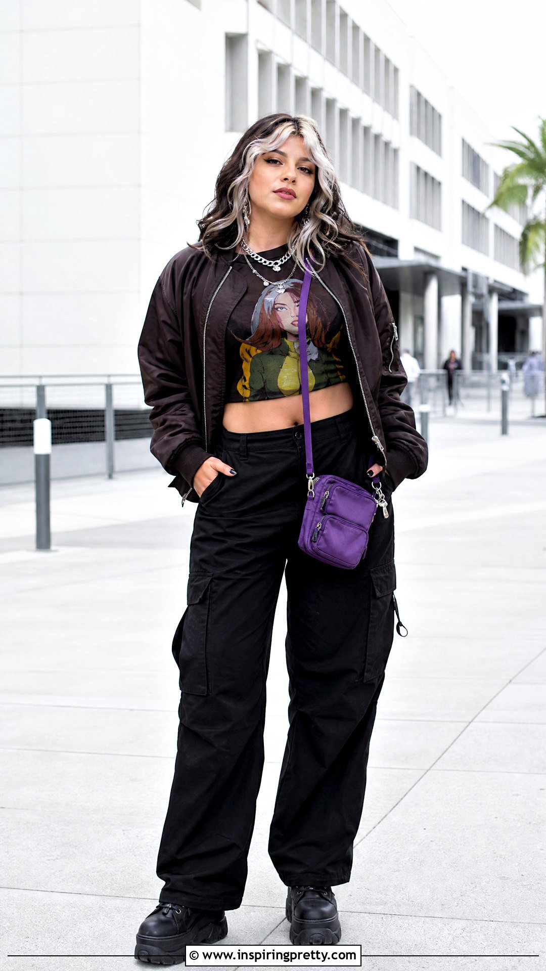 Remy Lebeau Crop Top With Black Cargo Pants - 25 Remy Lebeau Crop Top outfit ideas