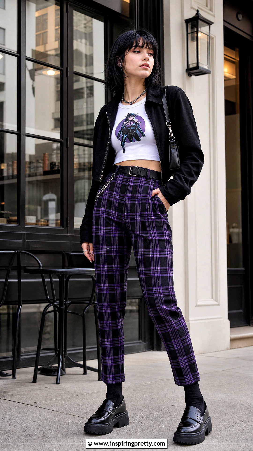 Remy Lebeau Crop Top With Plaid Pants - 25 Remy Lebeau Crop Top outfit ideas