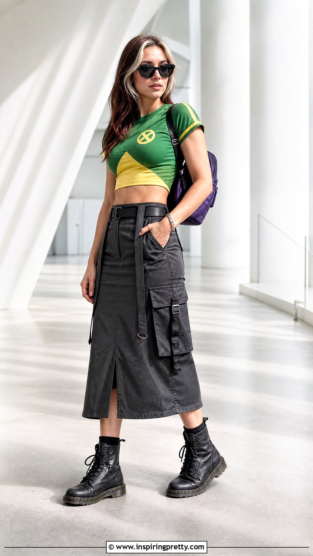 Remy Lebeau Crop Top With Utility Midi Skirt - 25 Remy Lebeau Crop Top outfit ideas