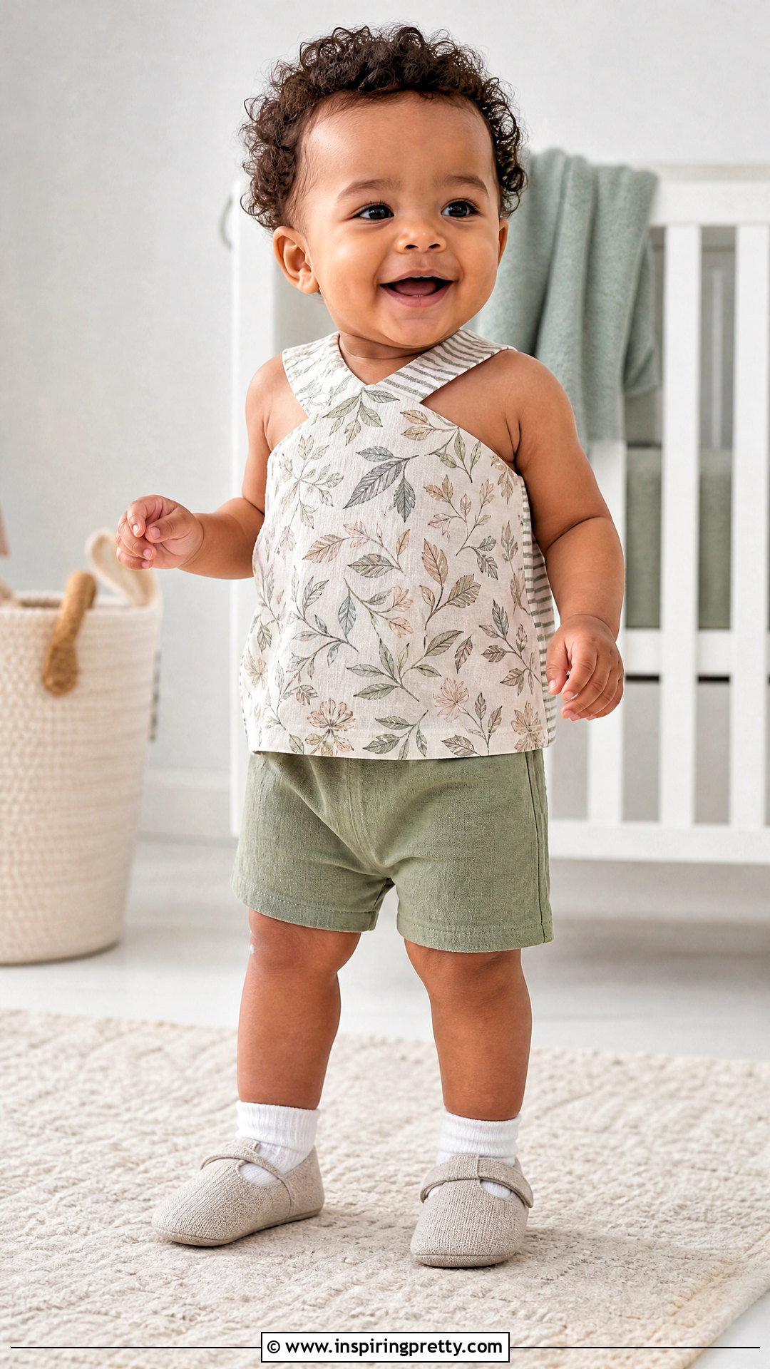Reversible Baby Top With Matching Shorts - 50 baby tops designs