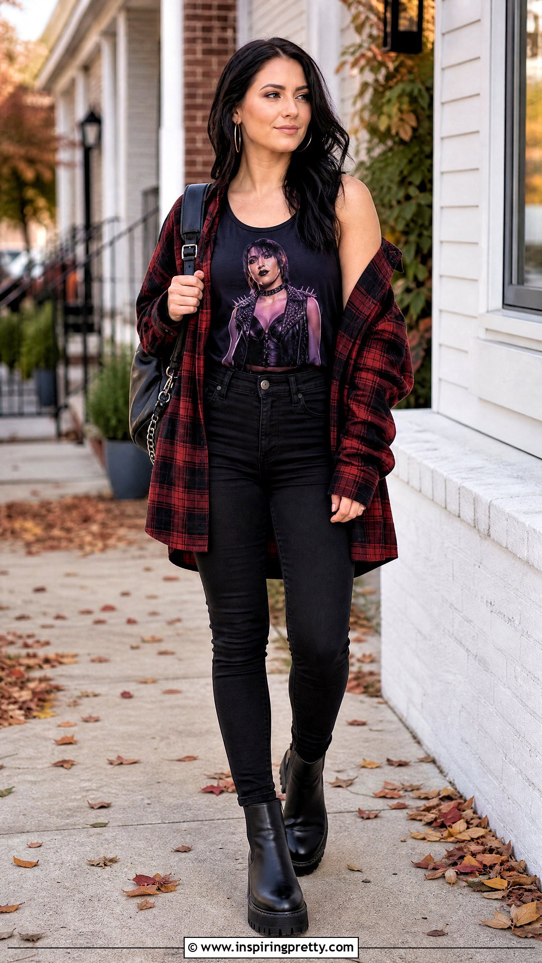 Rhea Ripley Tank Top With Oversized Flannel - 25 rhea ripley tank top outfit ideas
