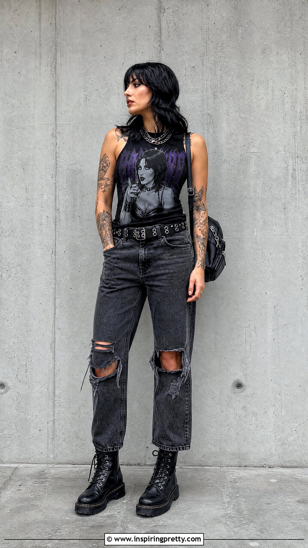 Rhea Ripley Tank Top With Ripped Jeans - 25 rhea ripley tank top outfit ideas