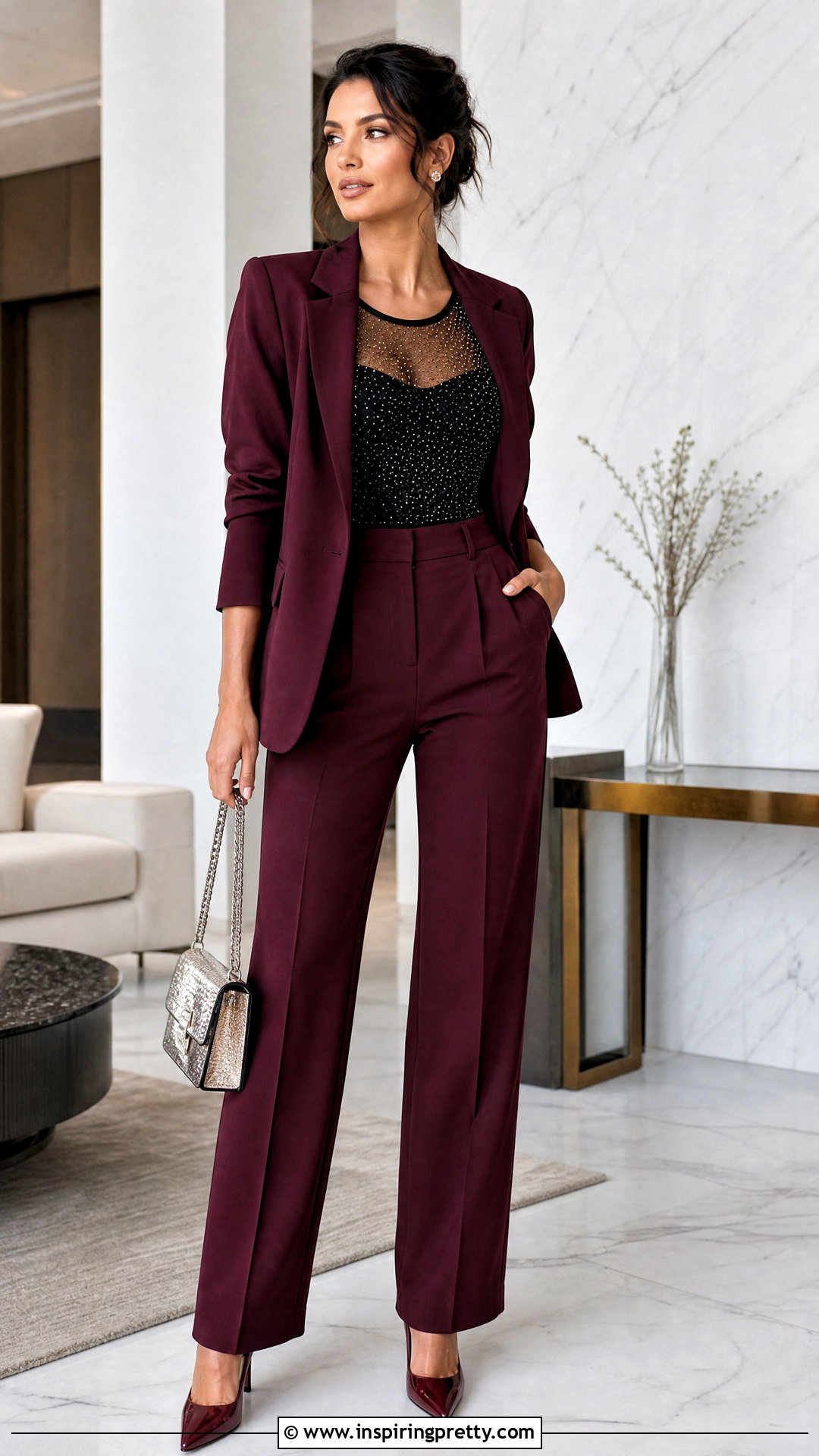 Rhinestone Mesh Tank Top With A Matching Pants Set - 20 Rhinestone Mesh Tank Top outfit ideas
