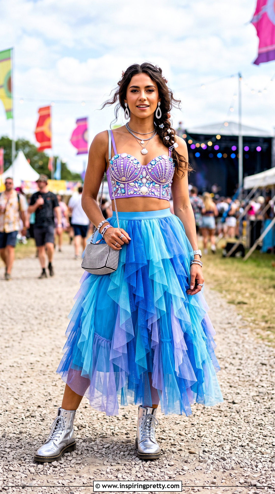 Rhinestone Shell Mermaid Top - 25 mermaid tops diy ideas