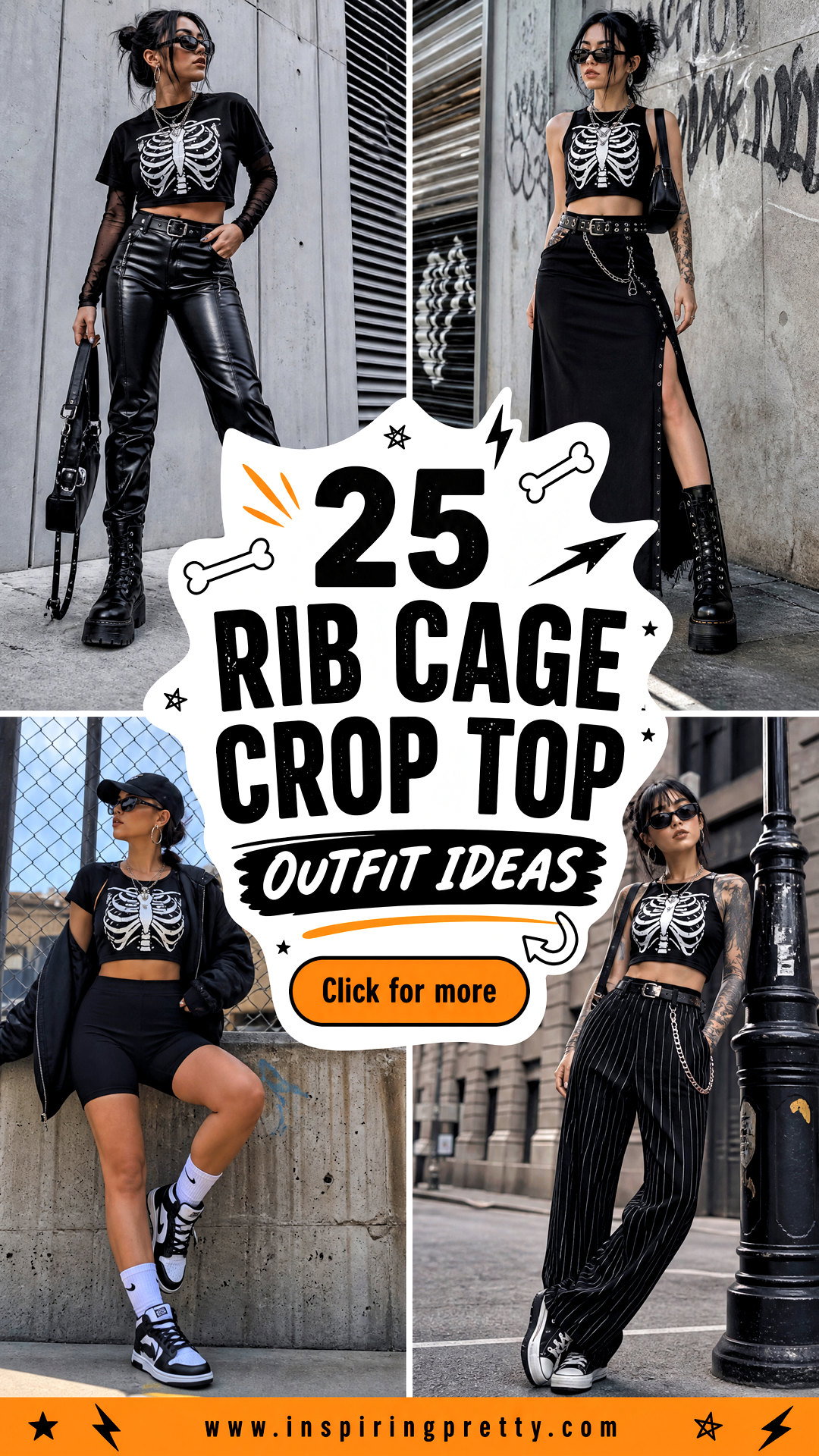 25 Rib Cage Crop Top Outfit Ideas for Edgy Street Style - 25 Rib Cage Crop Top Outfit Ideas for Edgy Street Style